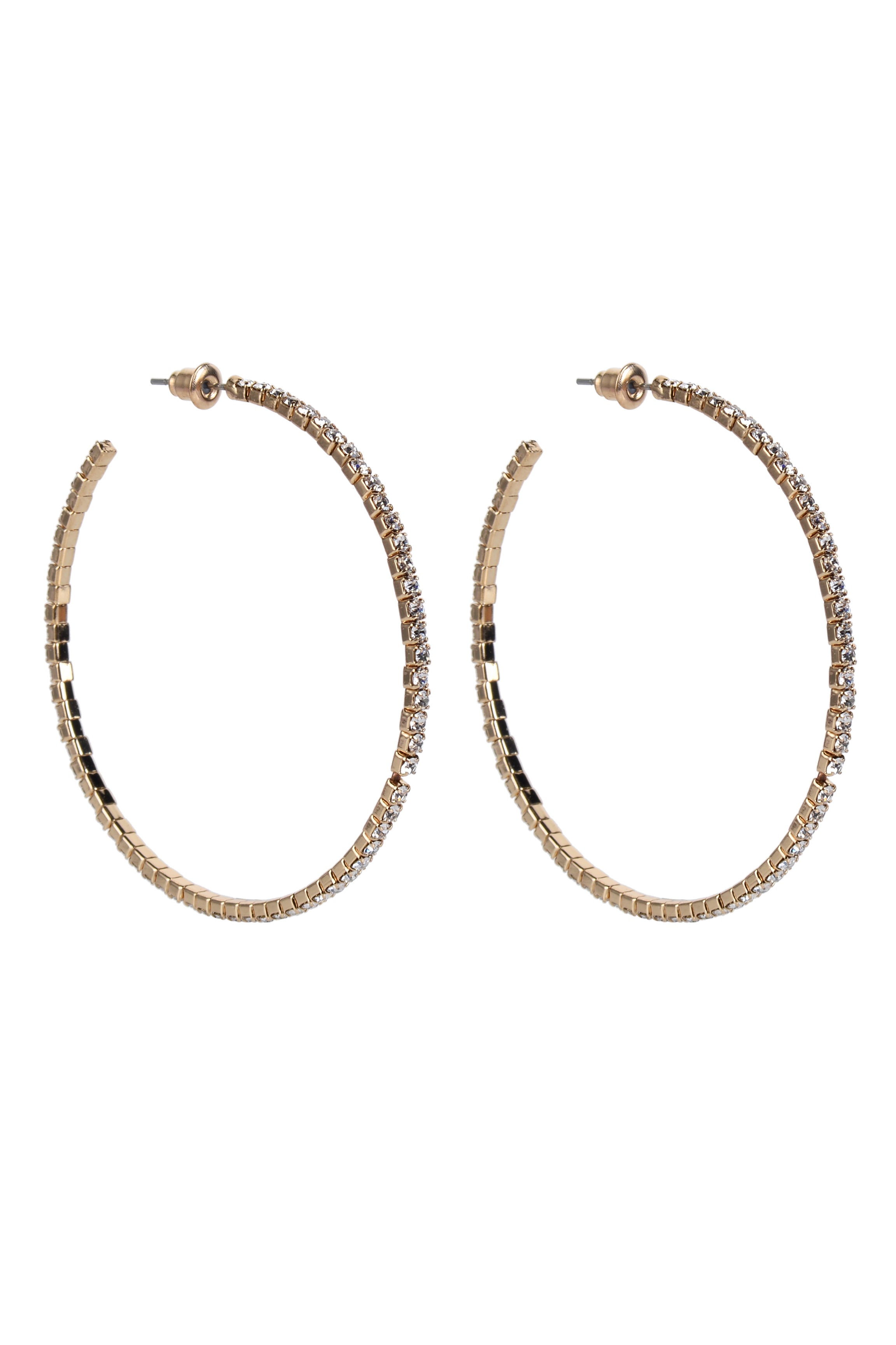Fashion Women Rhinestone Hoop Dangle Earrings E1640