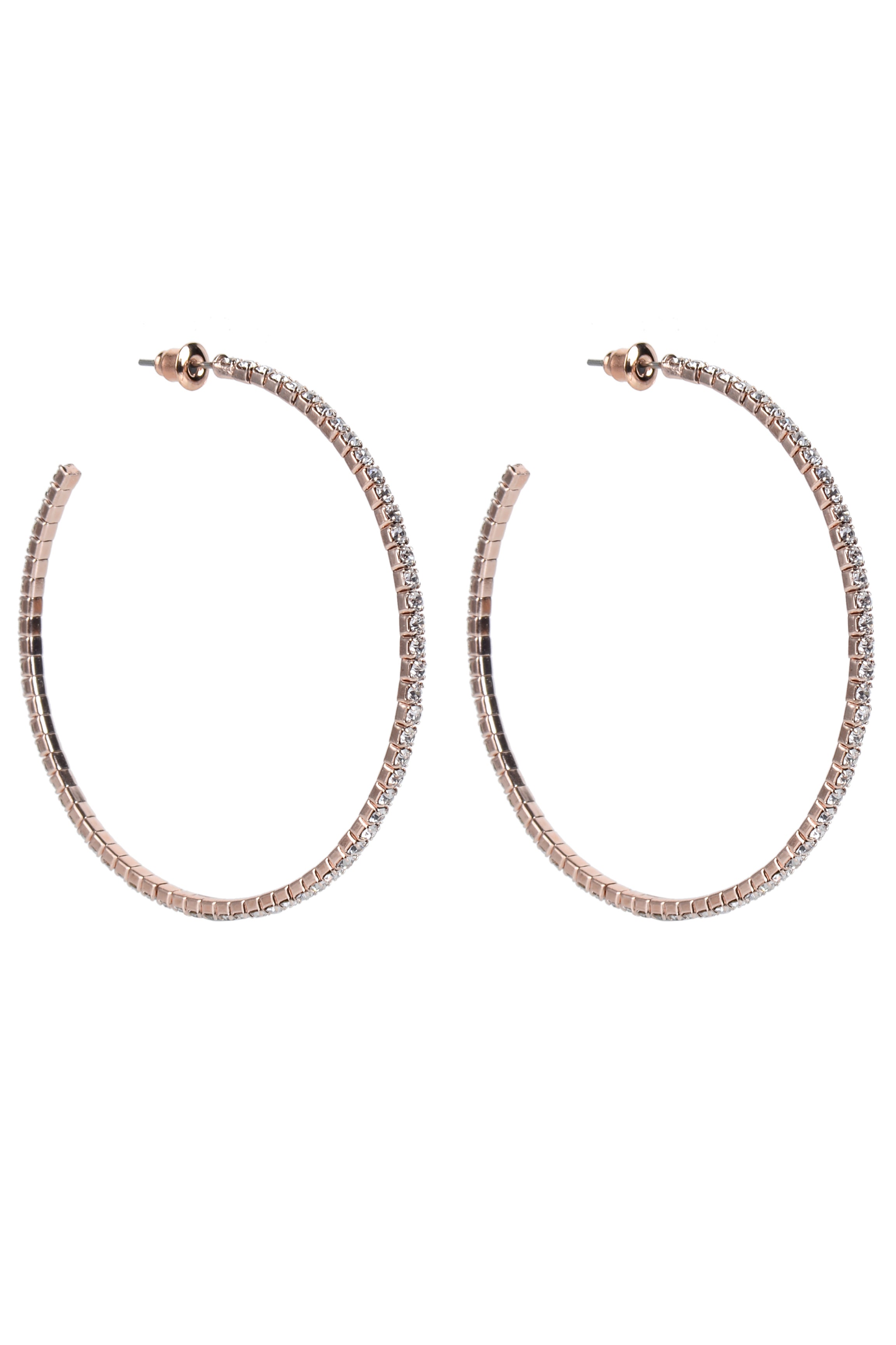 Fashion Women Rhinestone Hoop Dangle Earrings E1640