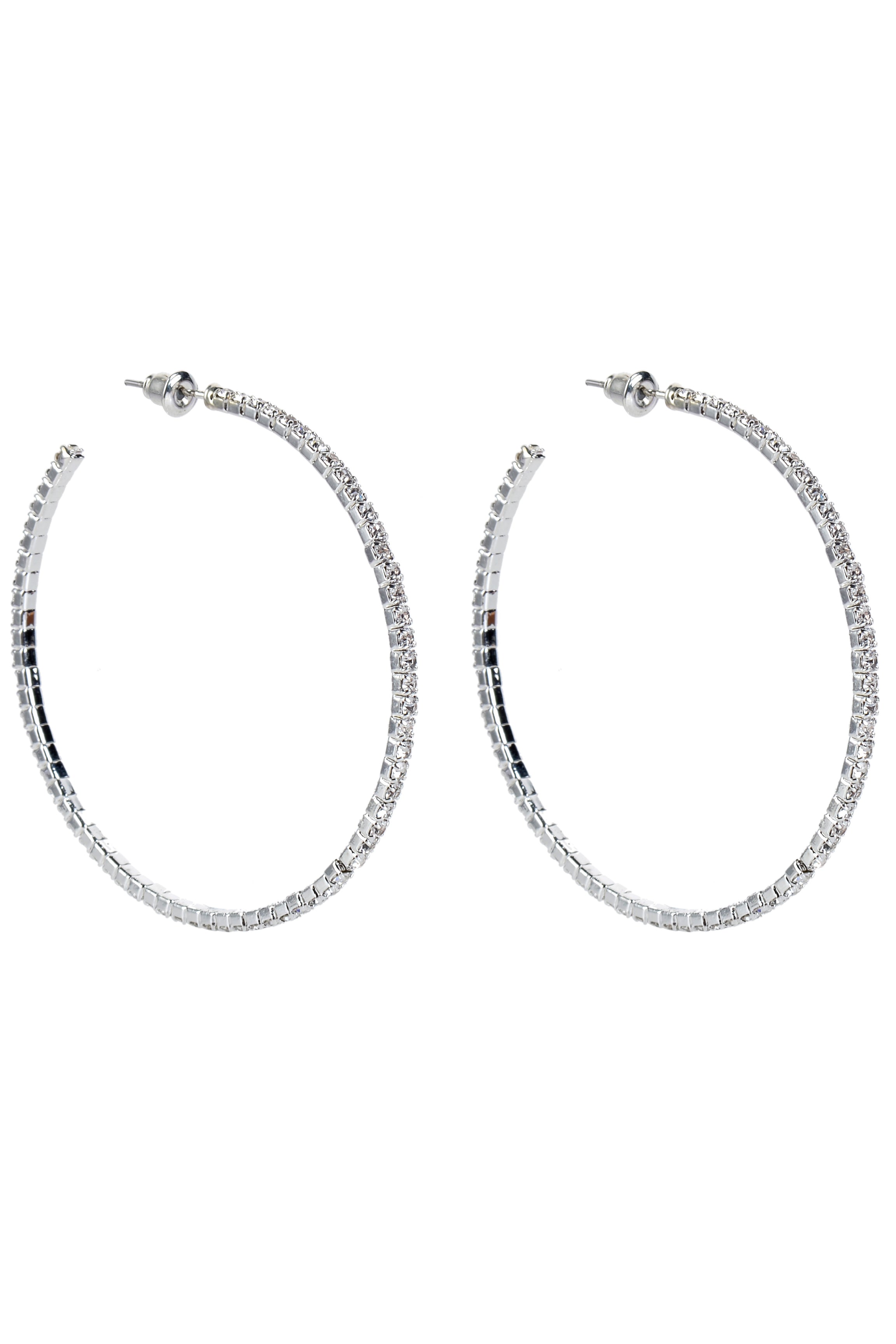 Fashion Women Rhinestone Hoop Dangle Earrings E1640