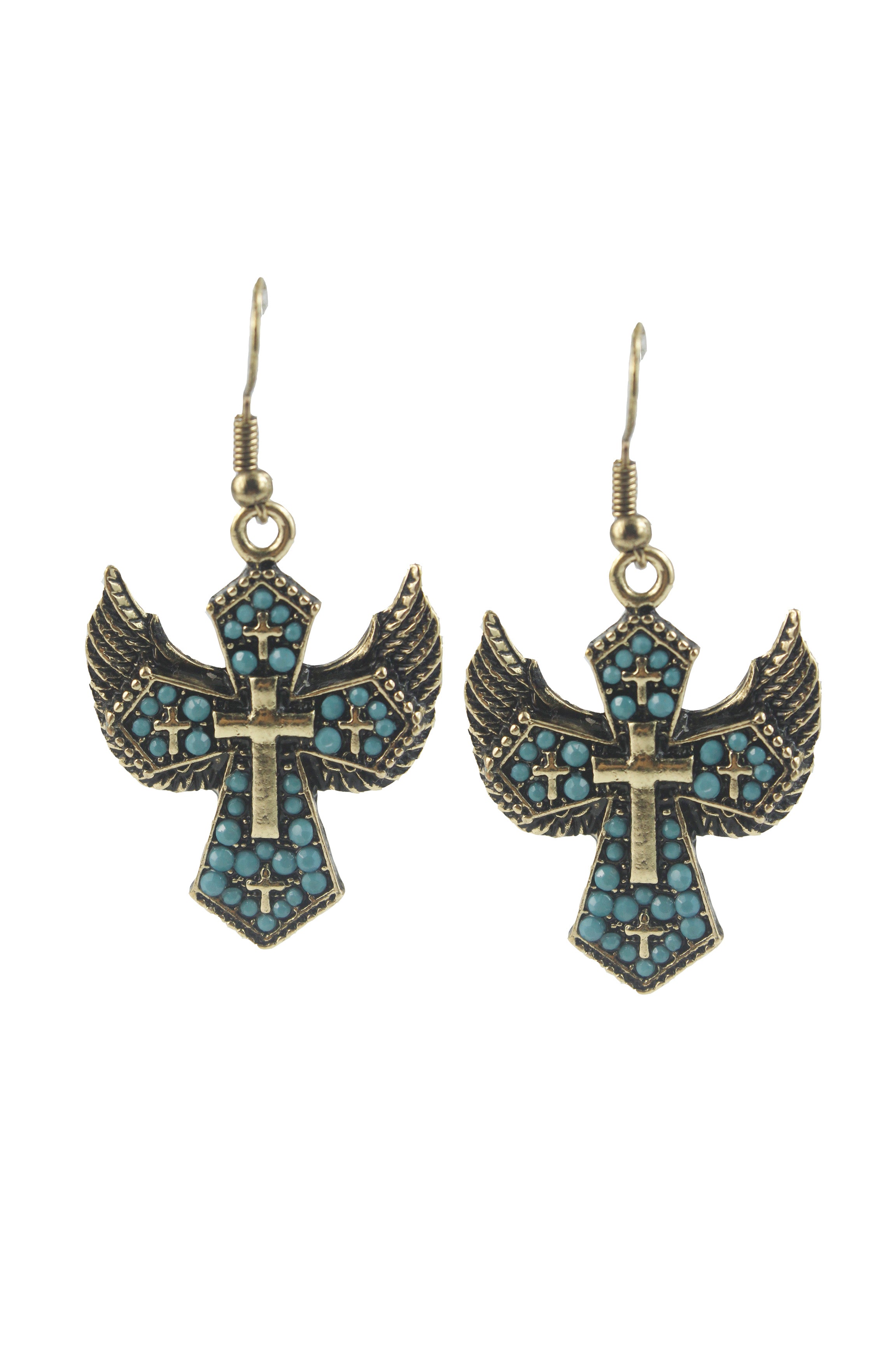 Classic Retro Creative Cross Drop Earrings E1683