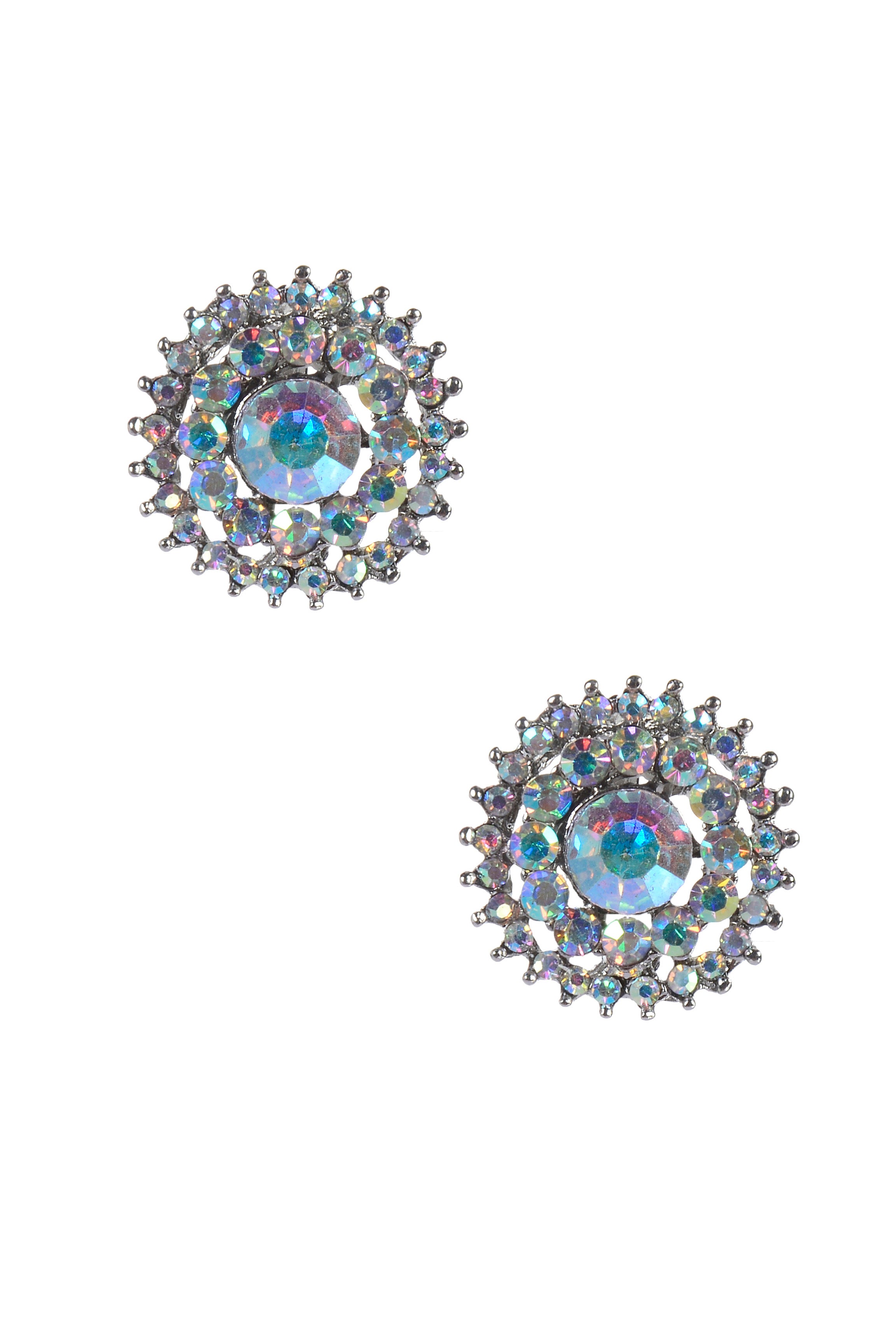 Women Shining Crystal  Snowflake Stub Earrings  E2062