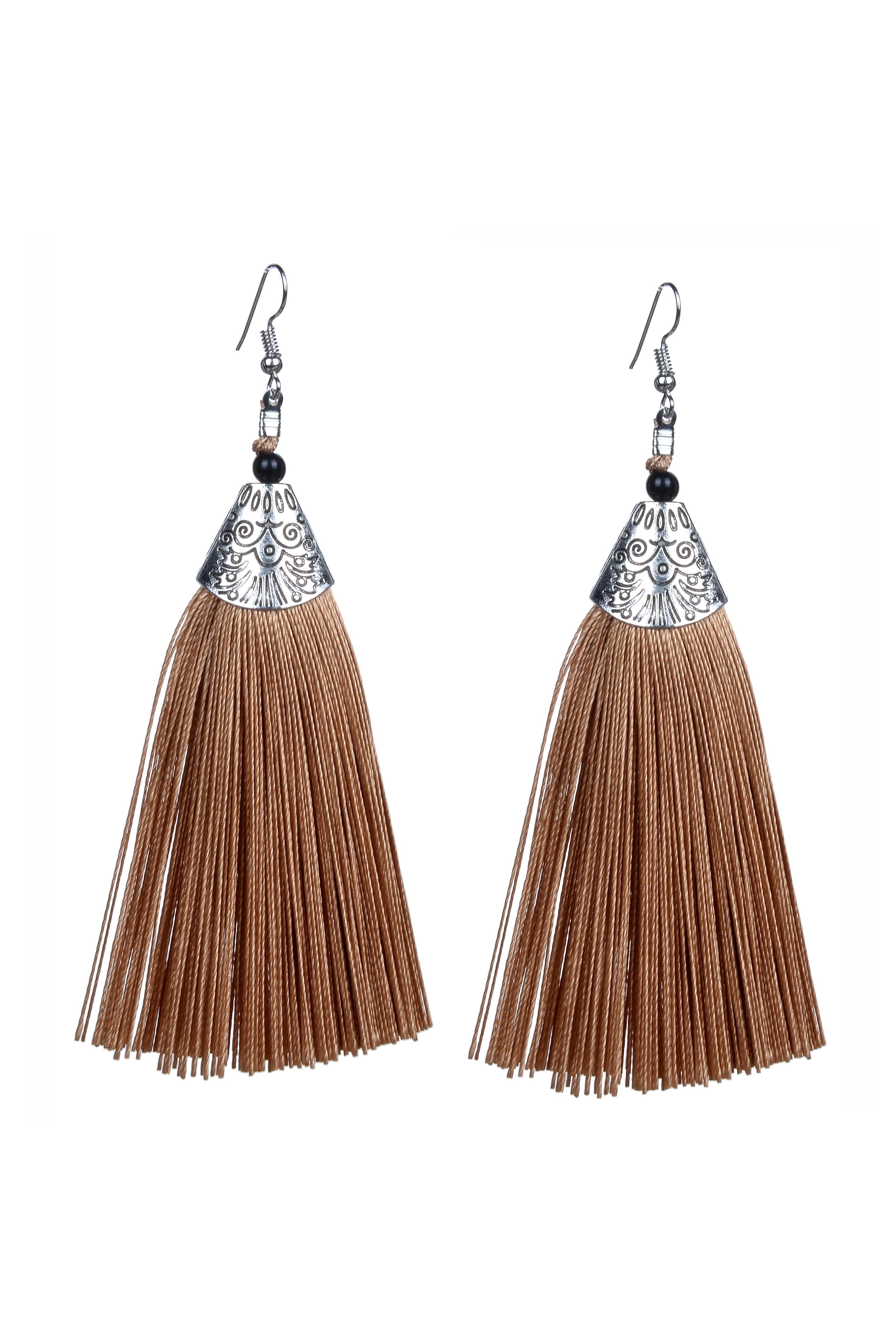 Fashion Bohemian Women Silk Tassel Drop Earrings E2121