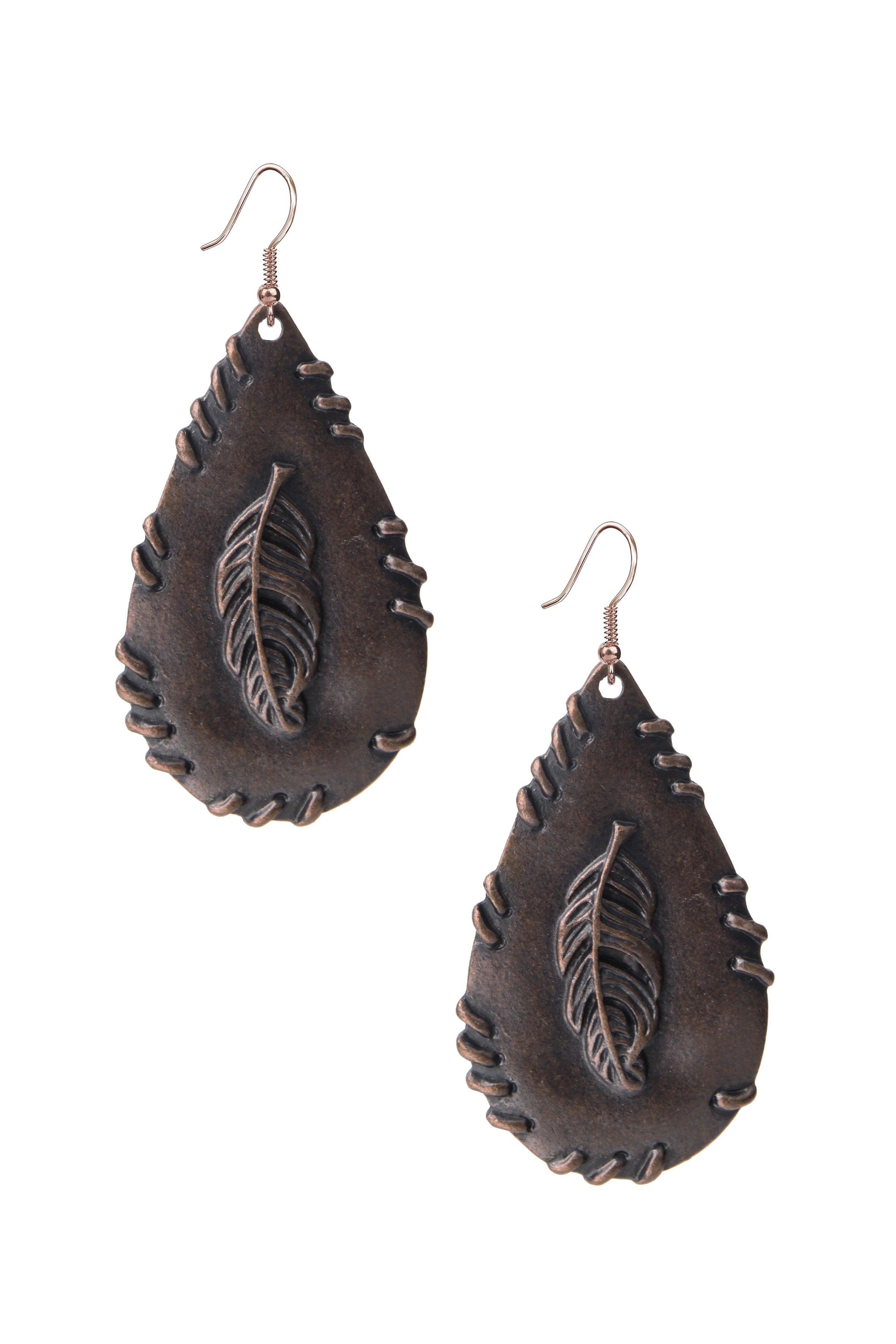 Metal leaf Dangle Earrings E2581