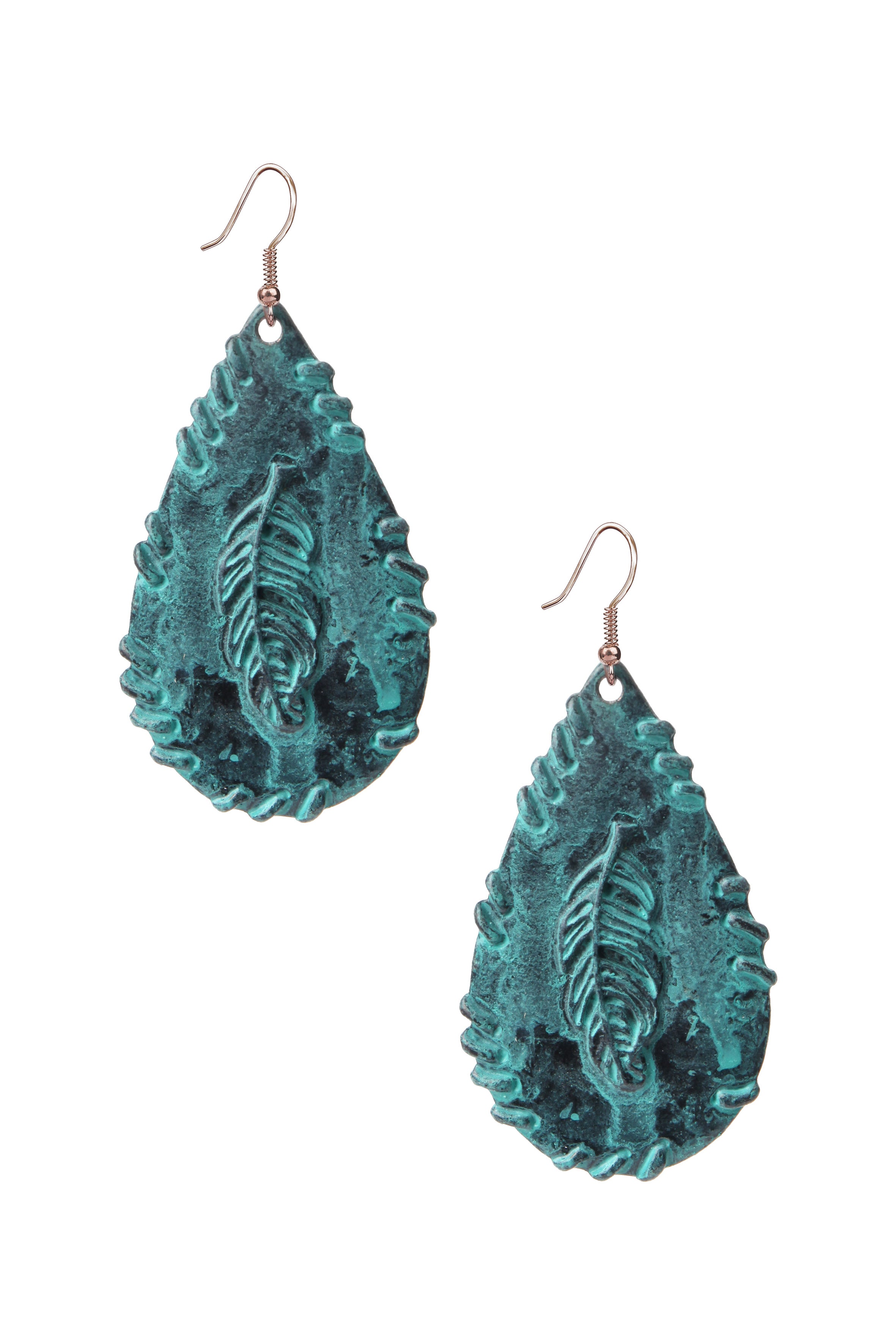 Metal leaf Dangle Earrings E2581