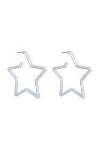 Star Shaped Hoop Earrings E2617
