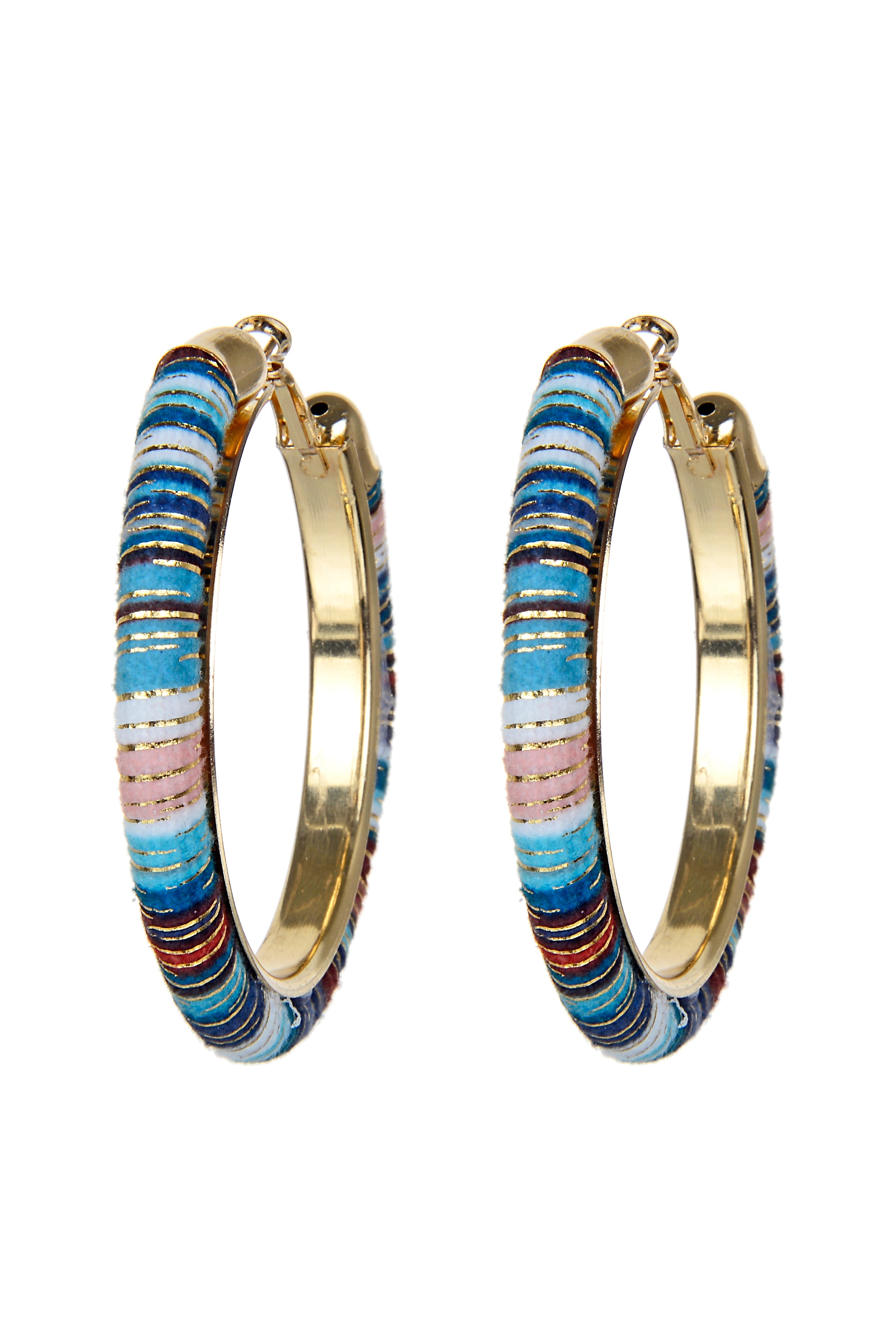 Plush Metal Hoop Earrings E2669