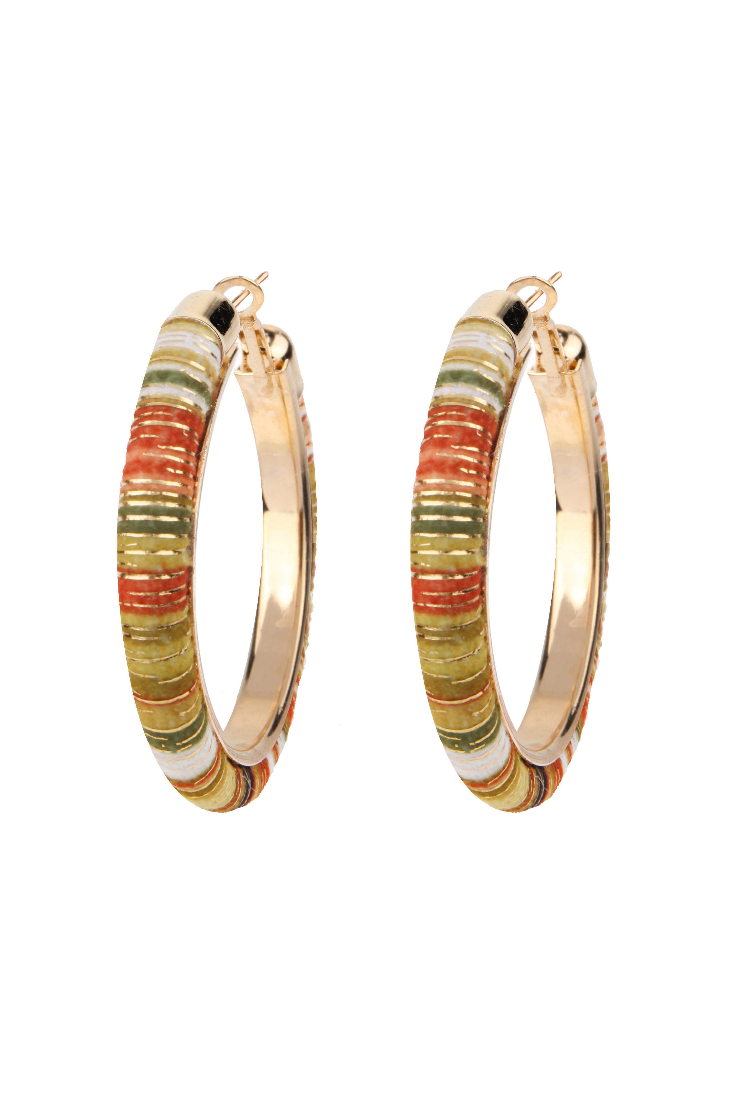 Plush Metal Hoop Earrings E2669