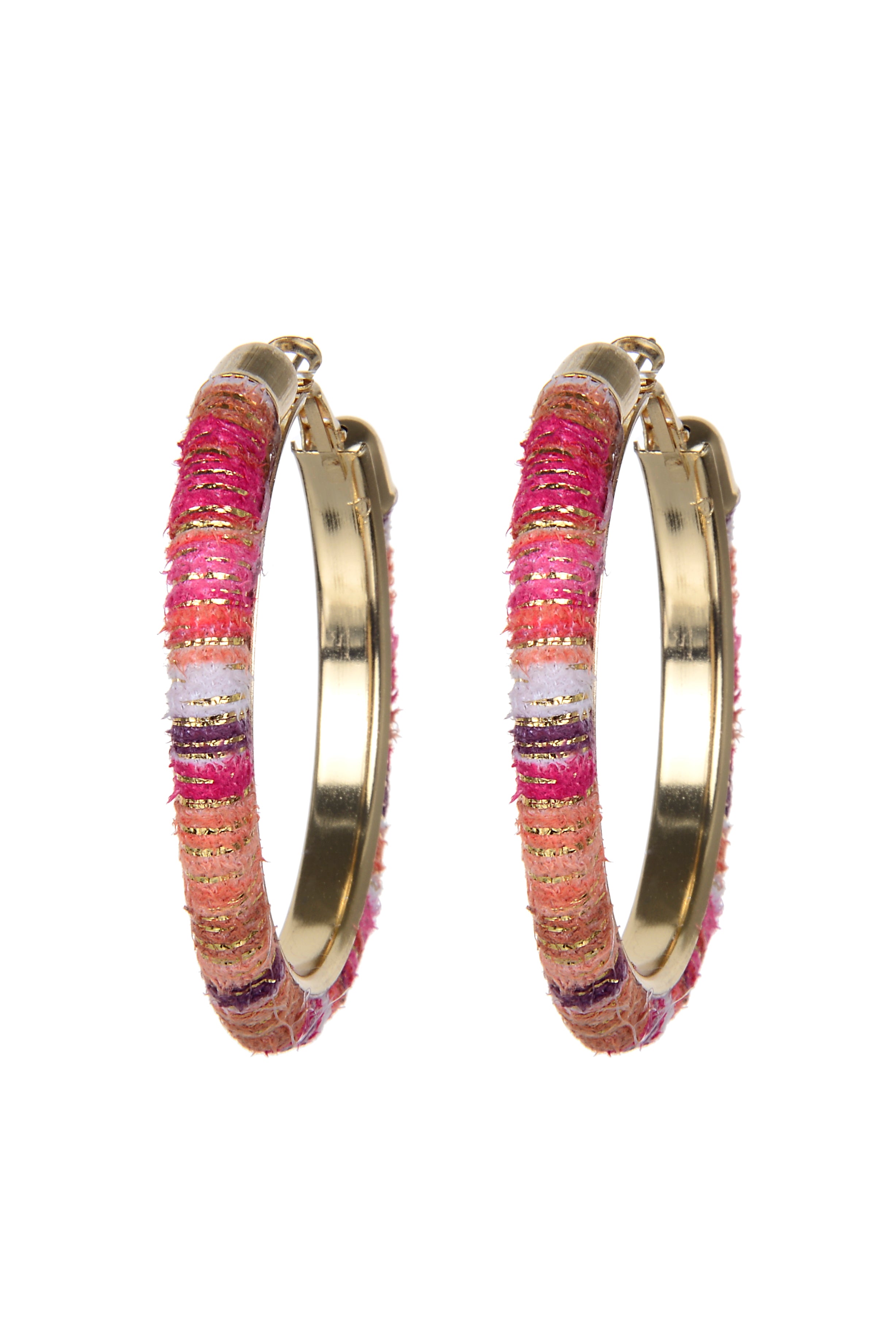Plush Metal Hoop Earrings E2669