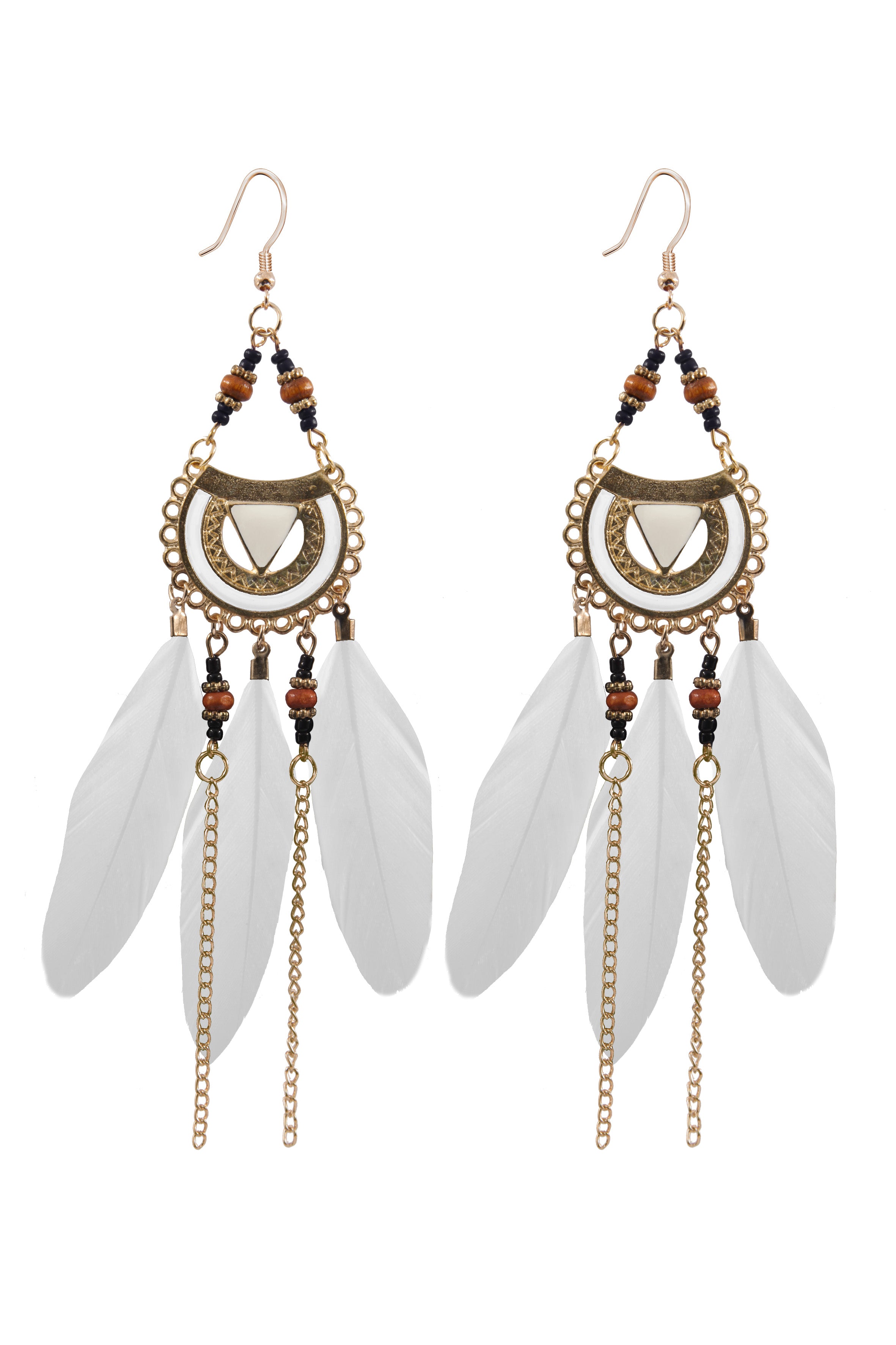 Bohemian Feather Tassel Drop Earrings E2769