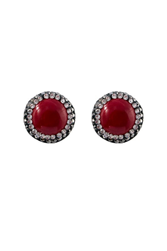 Pearl Crystal Stud Earrings E2772
