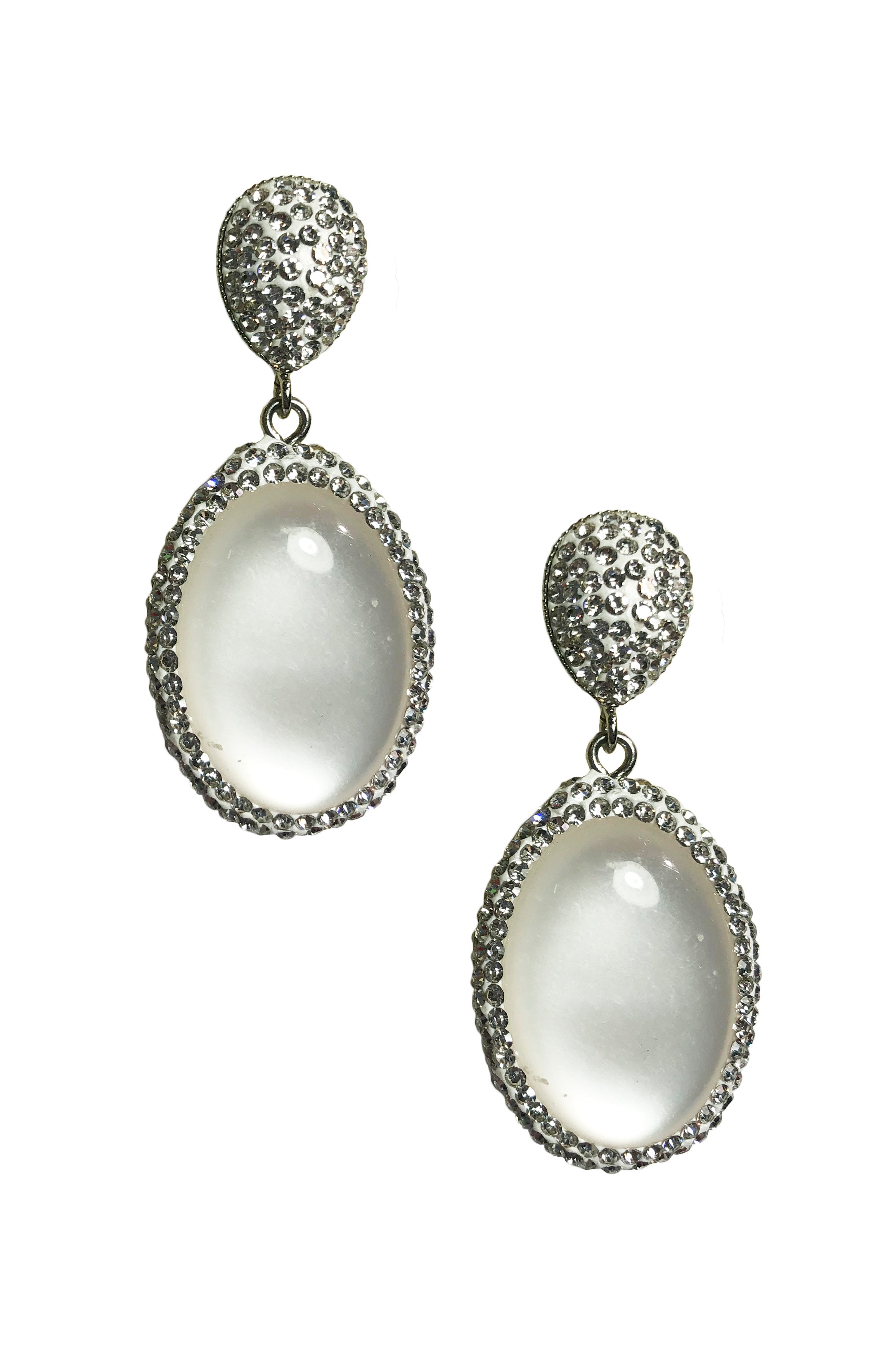 Pendientes colgantes con piedra de ojo de gato E2778