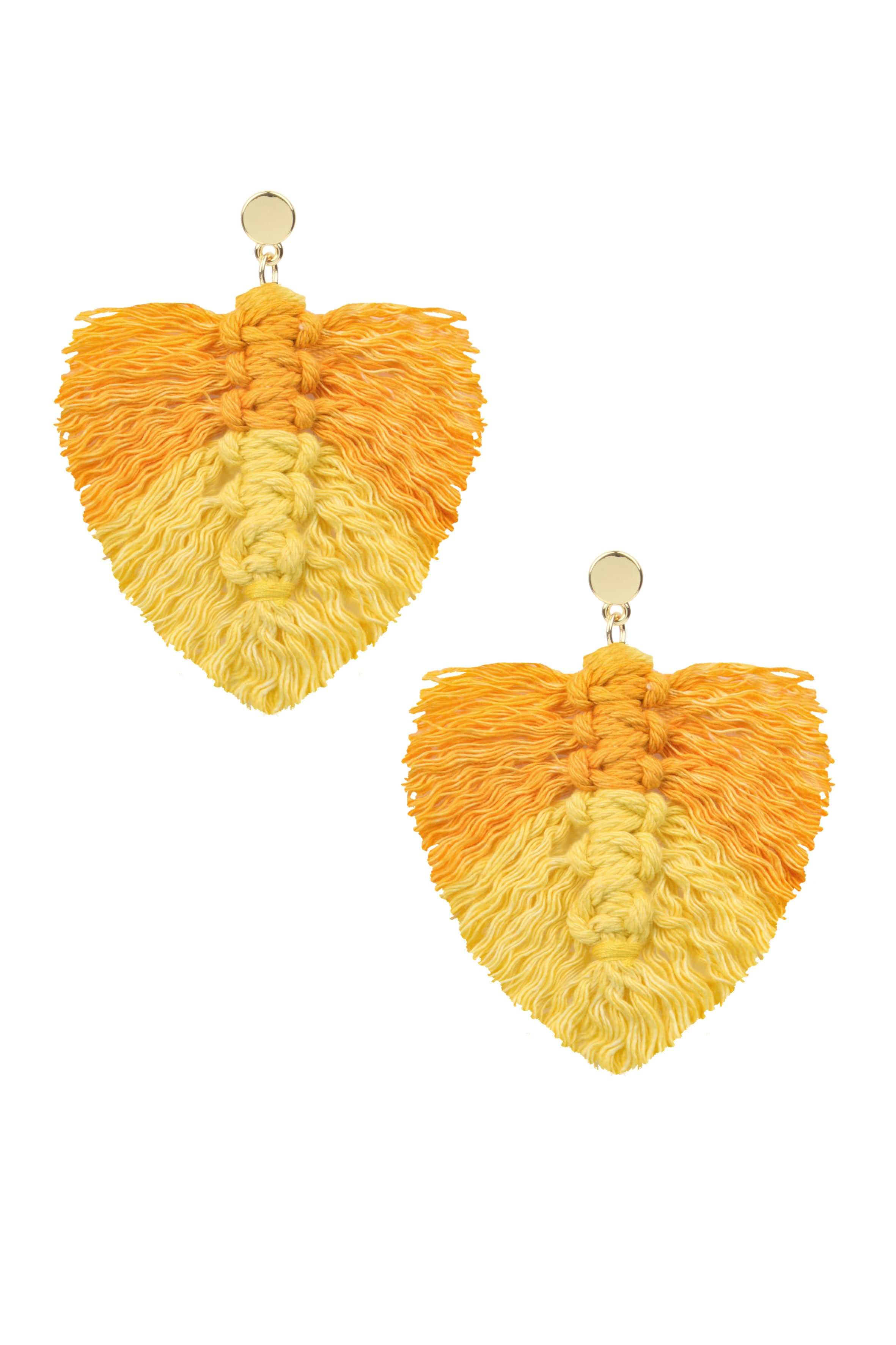 Pendientes trenzados con borlas E2831