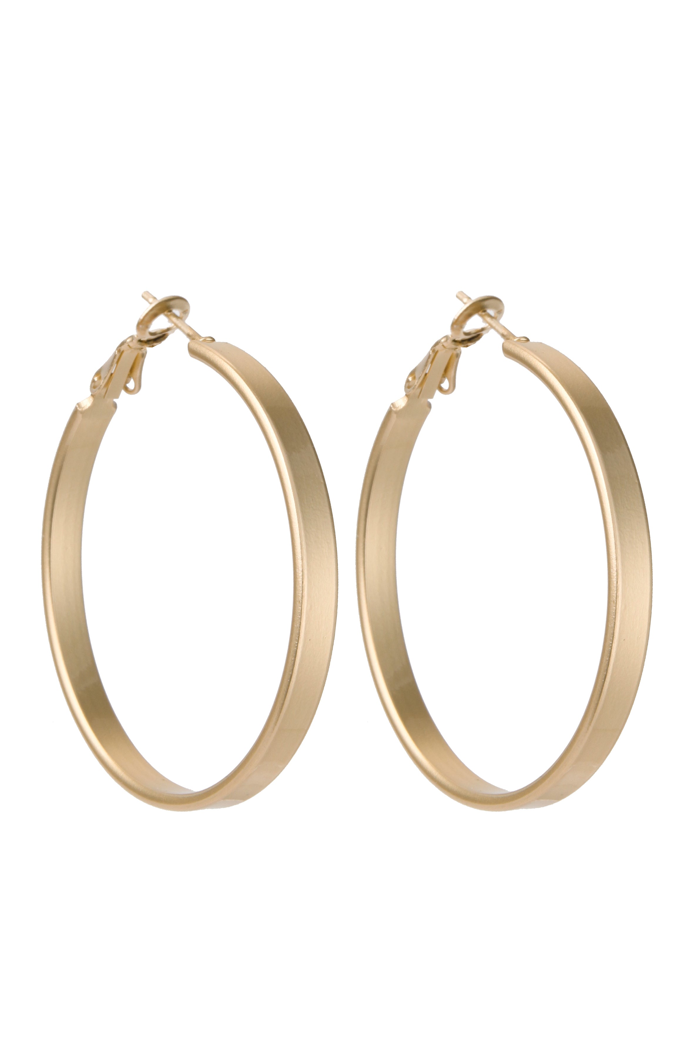 Thick Edge Circle Hoop Earrings E2848