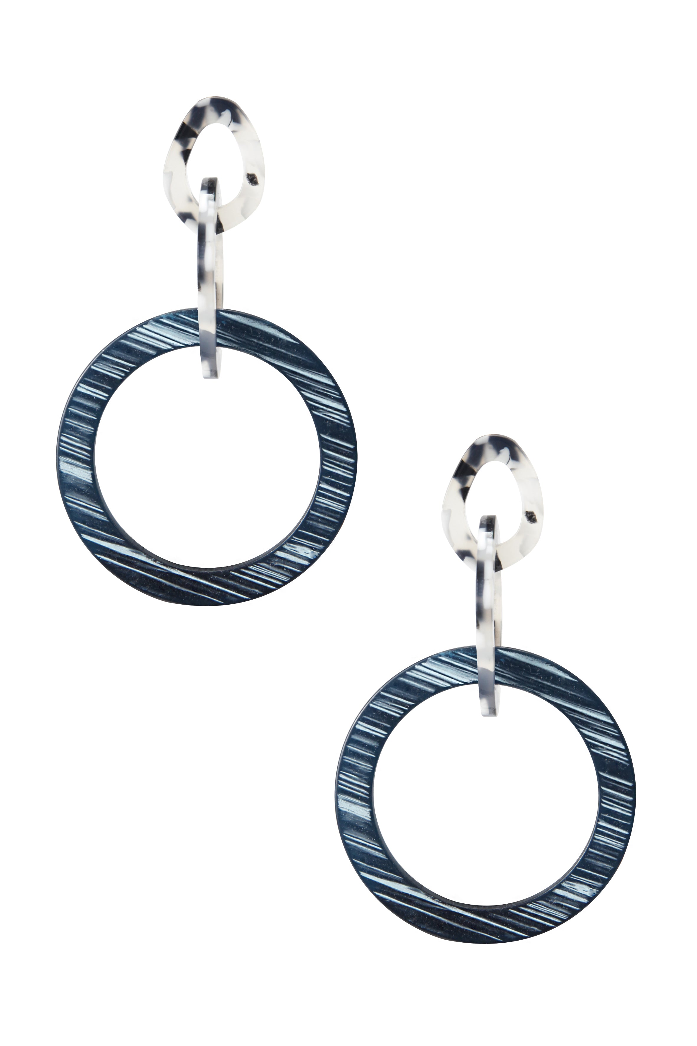 Pendiente colgante de acrílico hueco y redondo E2852