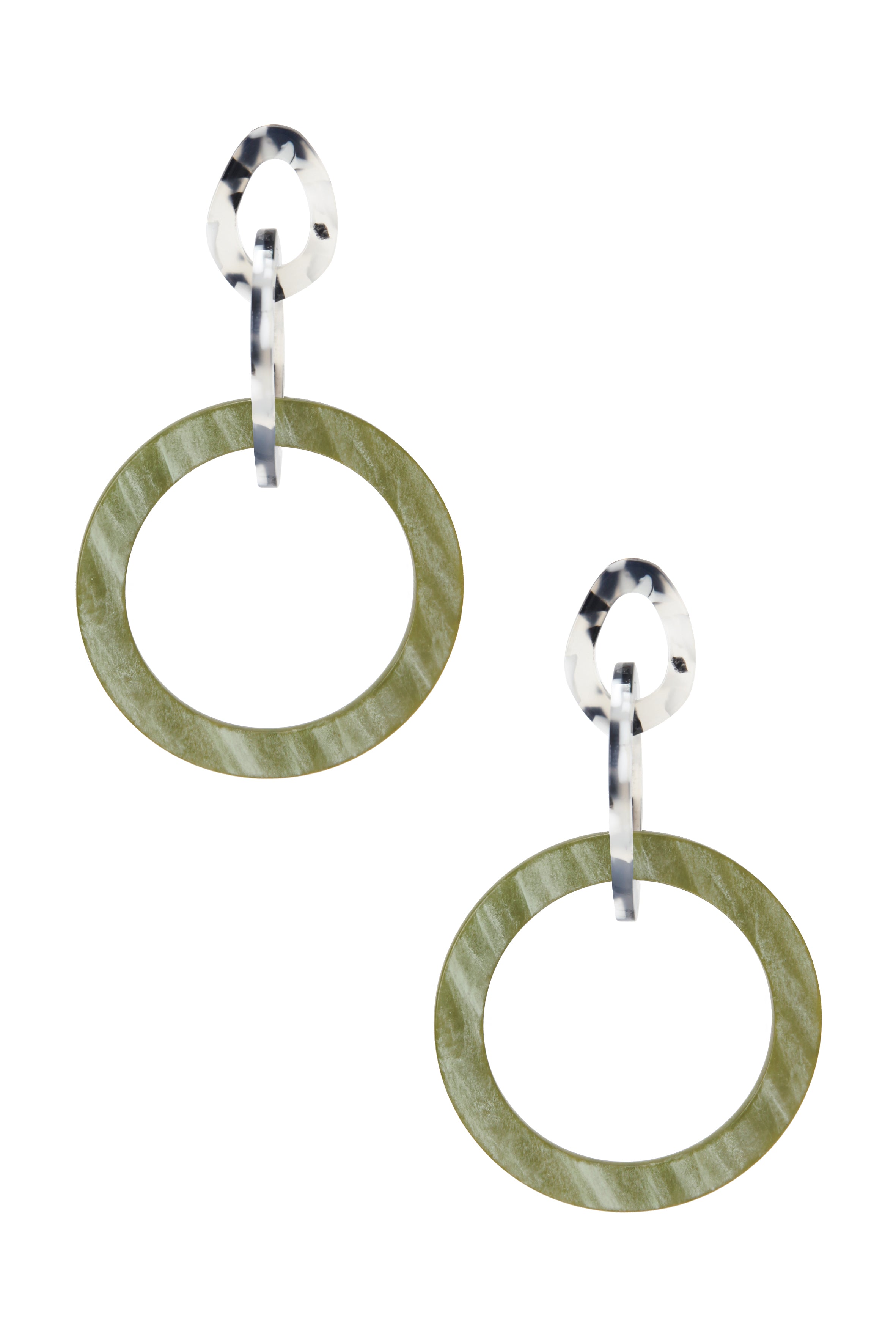 Pendiente colgante de acrílico hueco y redondo E2852