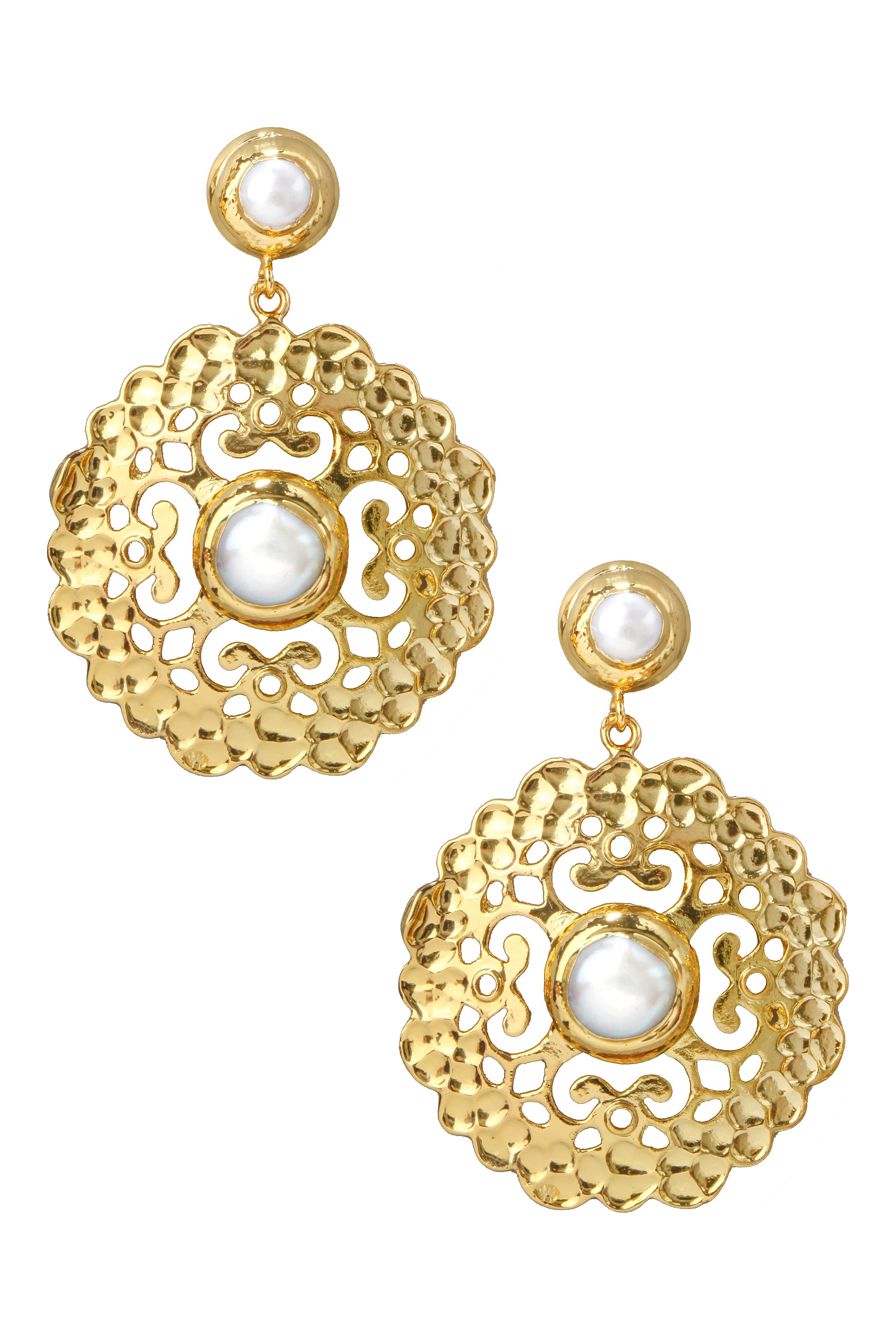 Pearl Baroque Style Earrings E2876