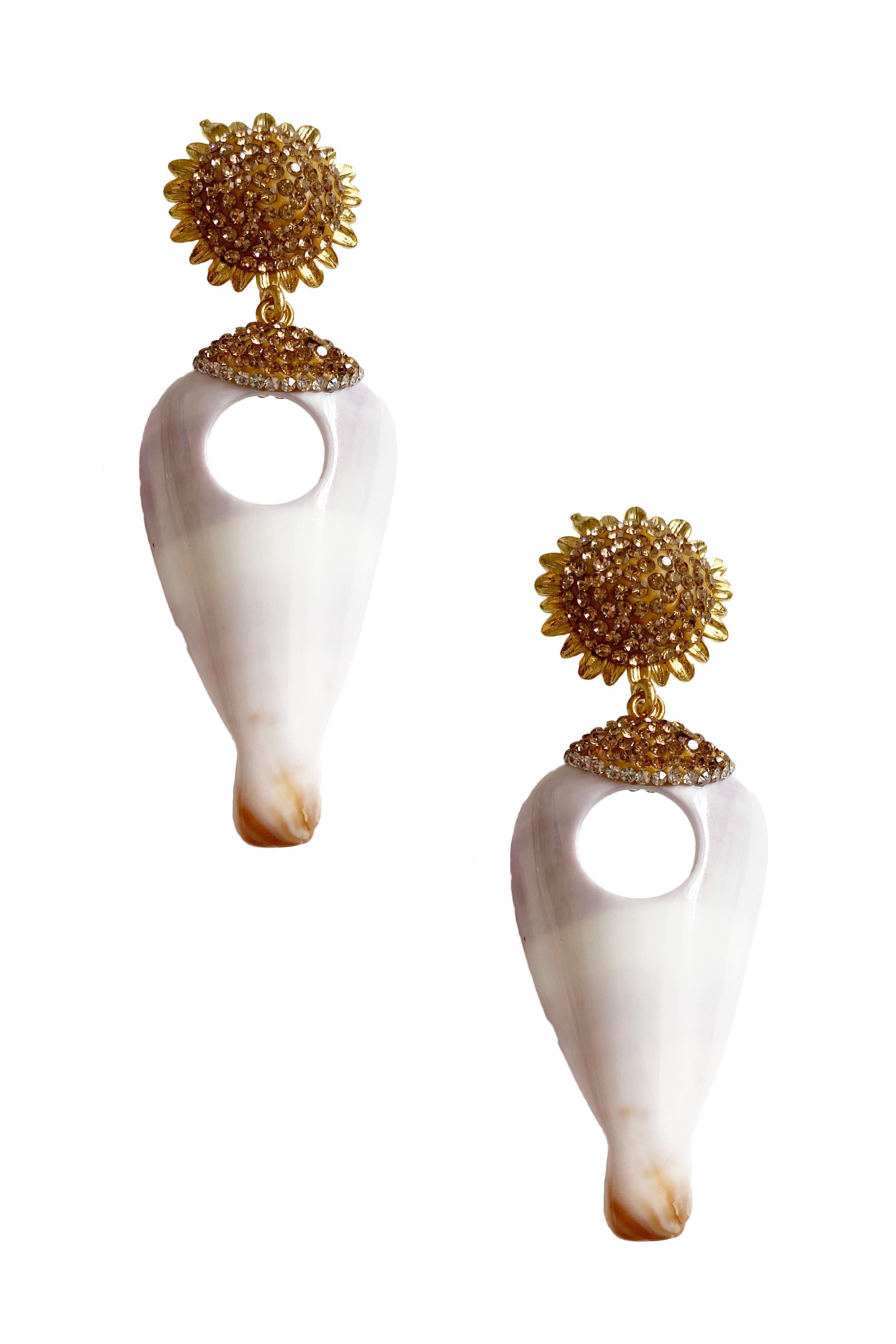 Crystal Shell Dangle Earrings E2893