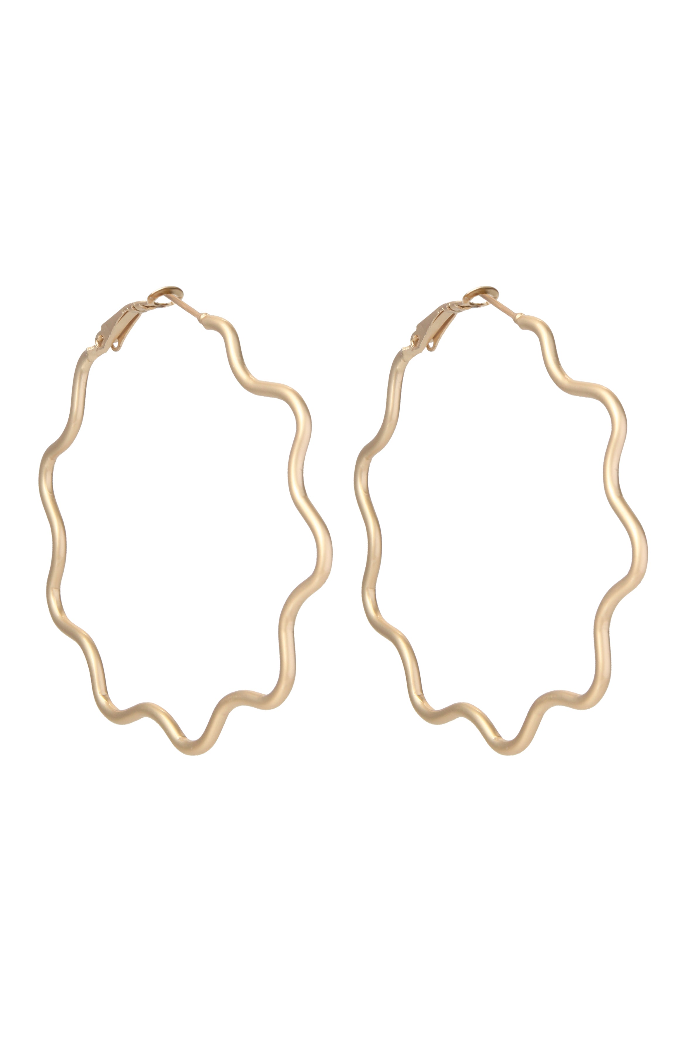 Wavy Circle Hoop Earrings E2899