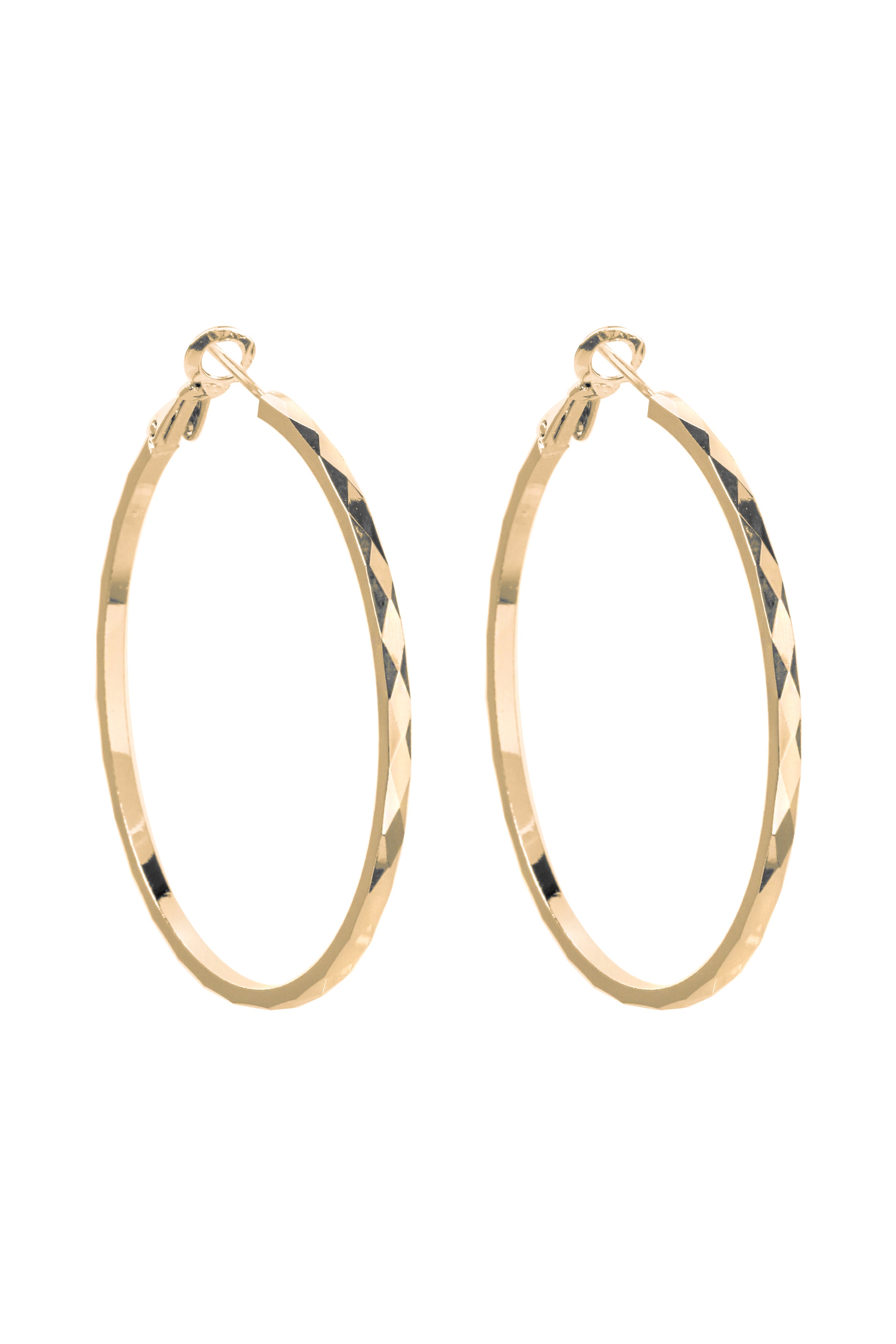 Rhombus Metal Hoop Earrings E2902