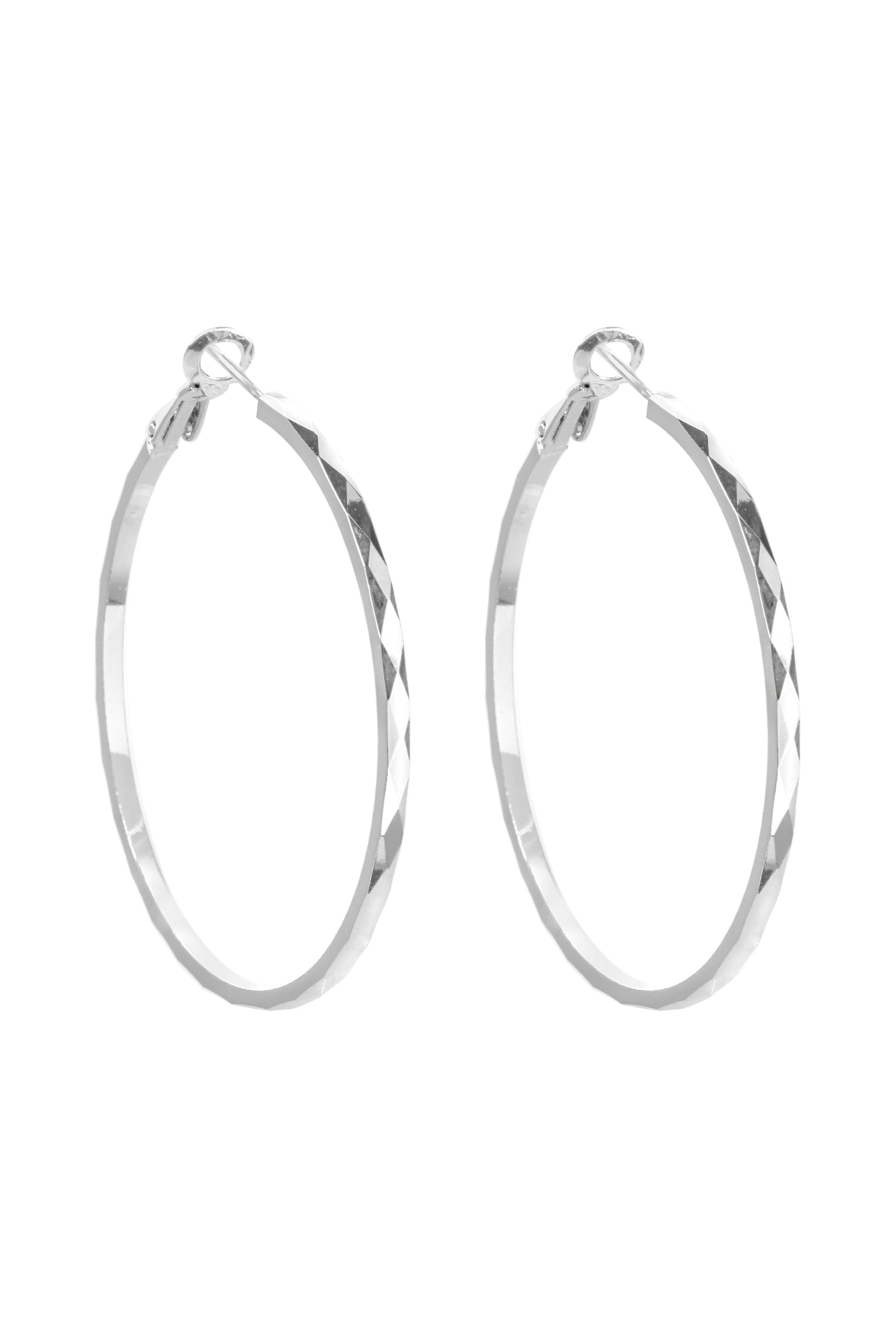 Rhombus Metal Hoop Earrings E2902