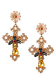 Cross Bee Cross Earrings E3193