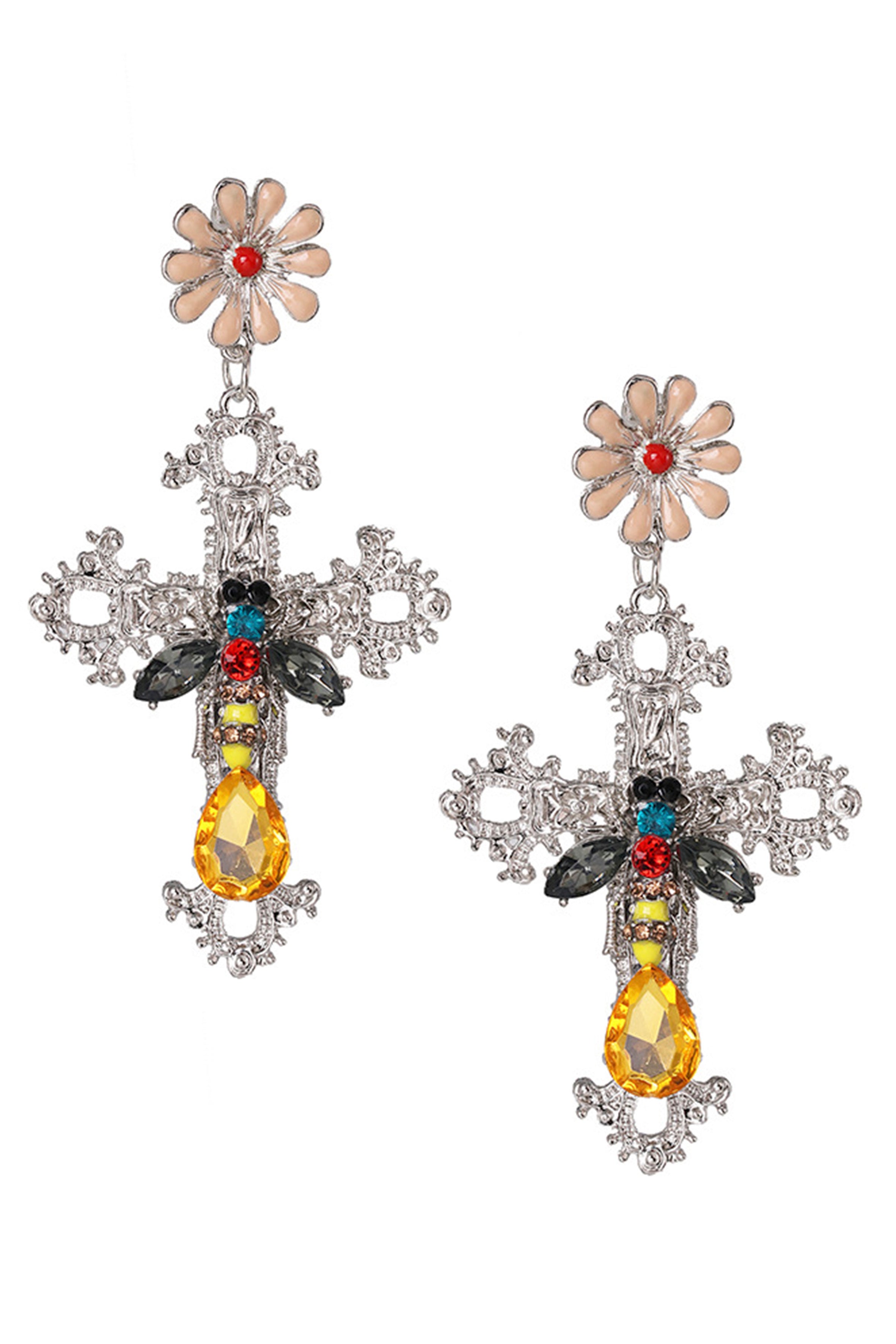 Cross Bee Cross Earrings E3193