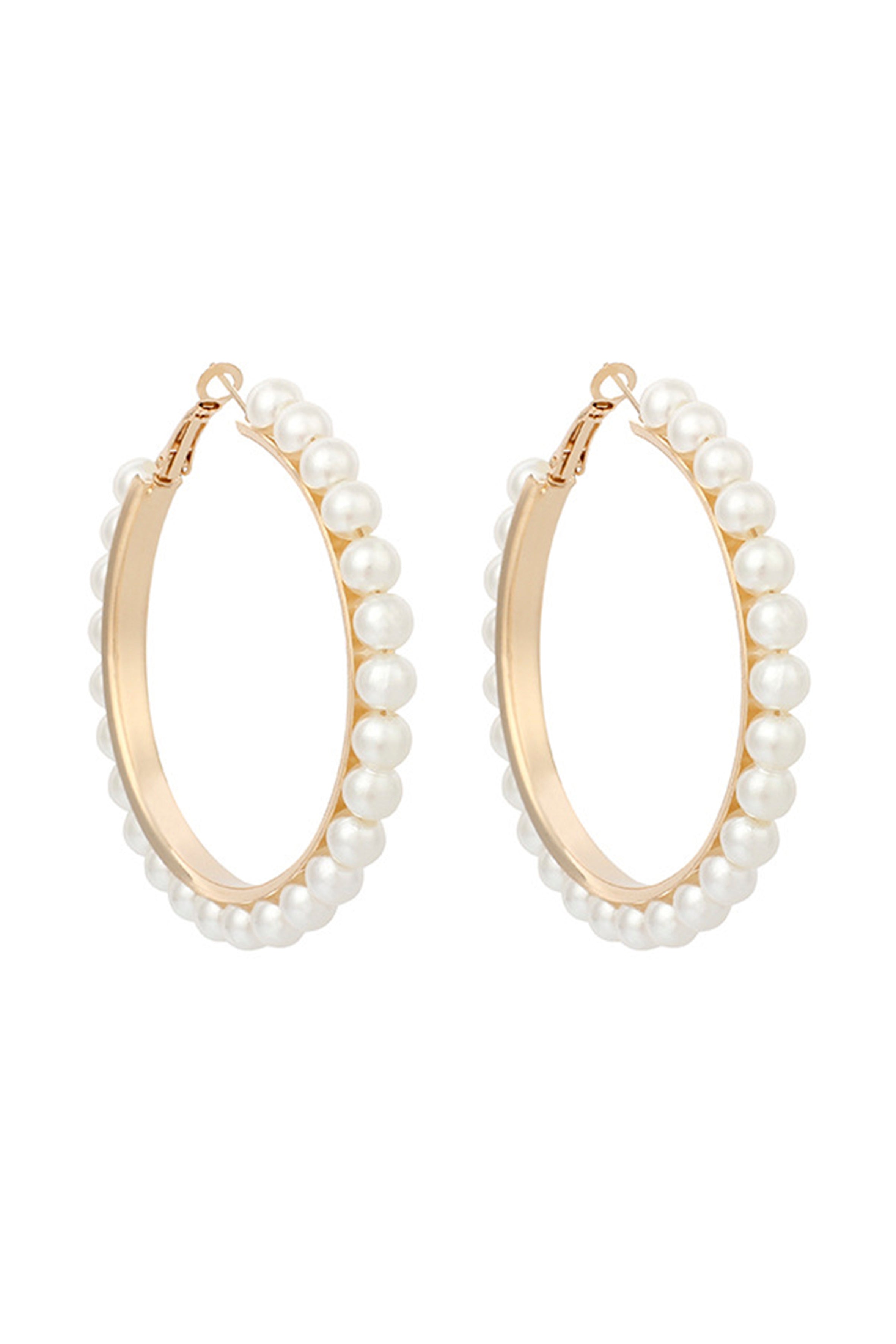 Pearl Hoop Earrings E3349