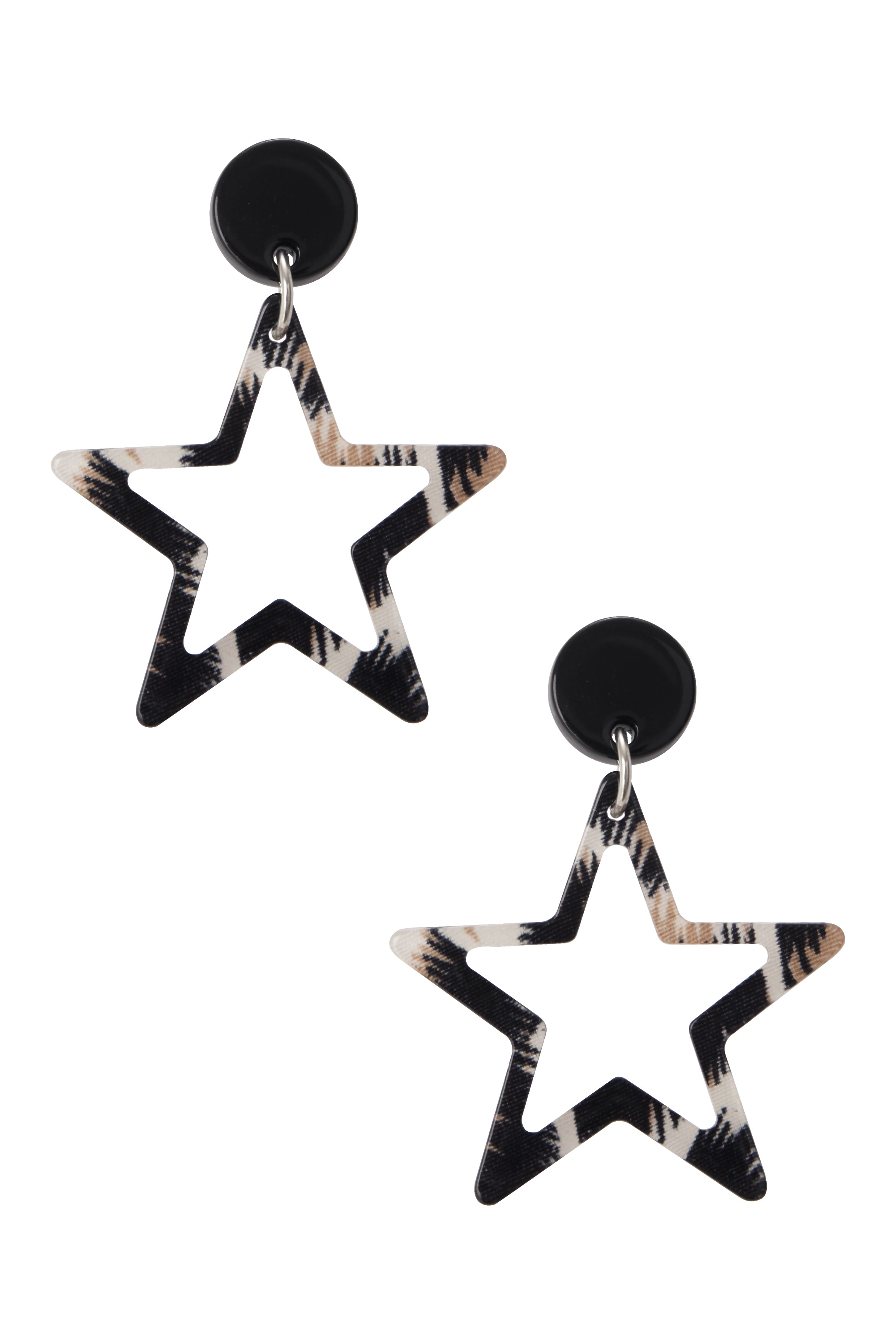 Hollow Star Leopard Earrings E3382