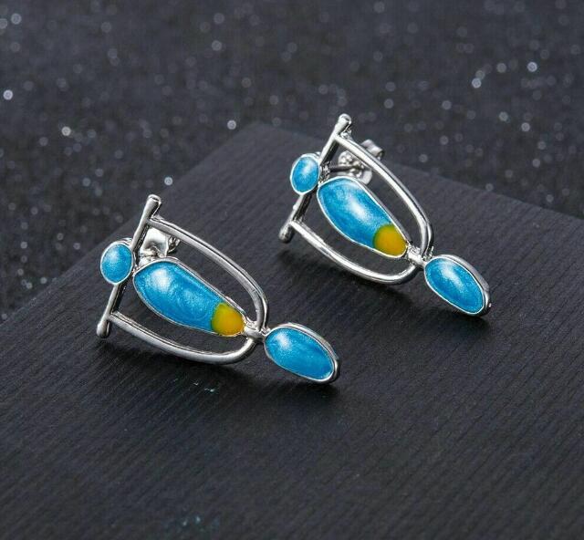 Pendientes de aleación de piedra irregular E3795