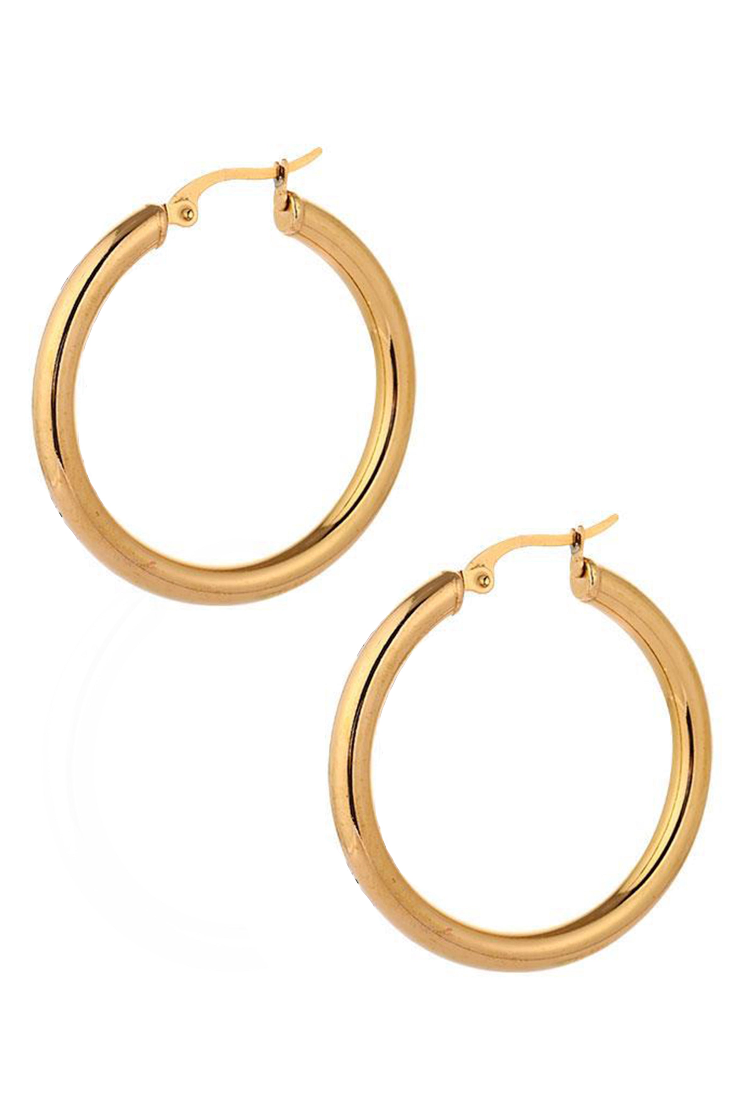Stainless Steel Hoop Earrings E3896-GD