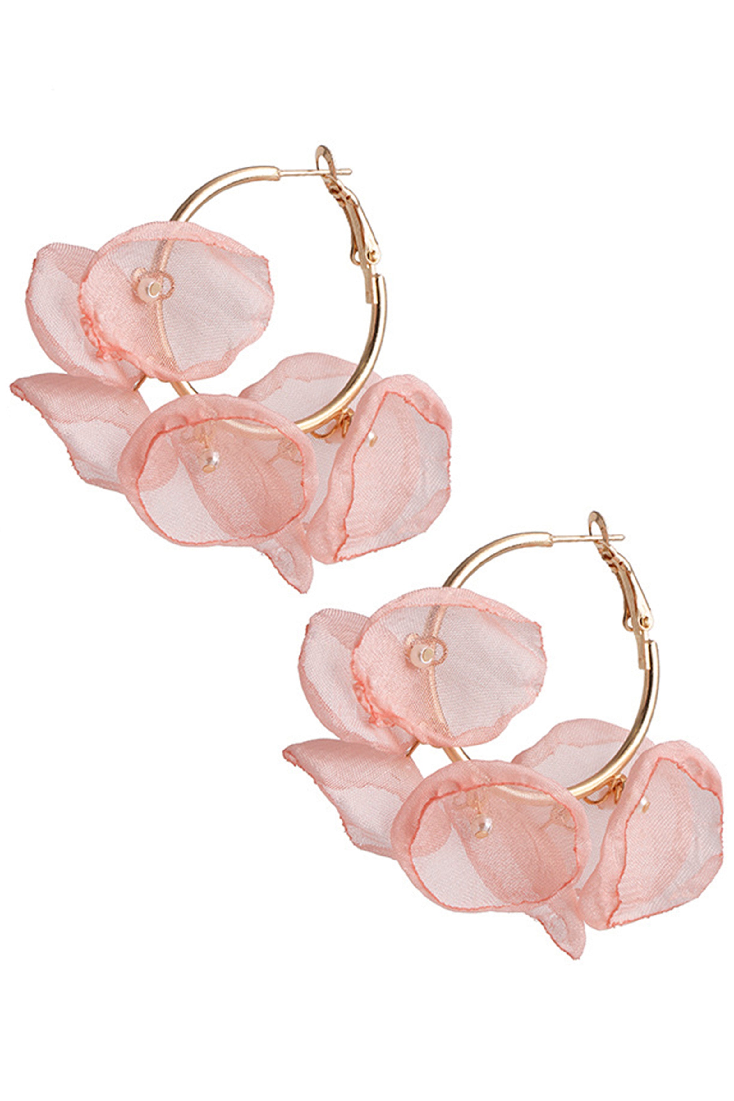 Floral Hoop Earrings E4039