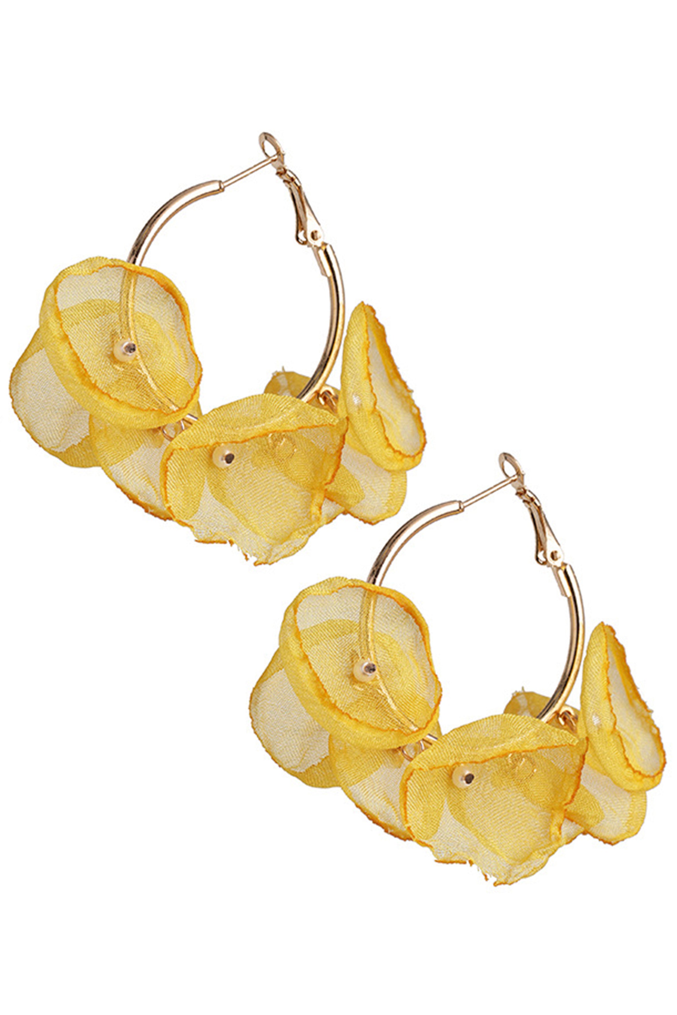 Floral Hoop Earrings E4039