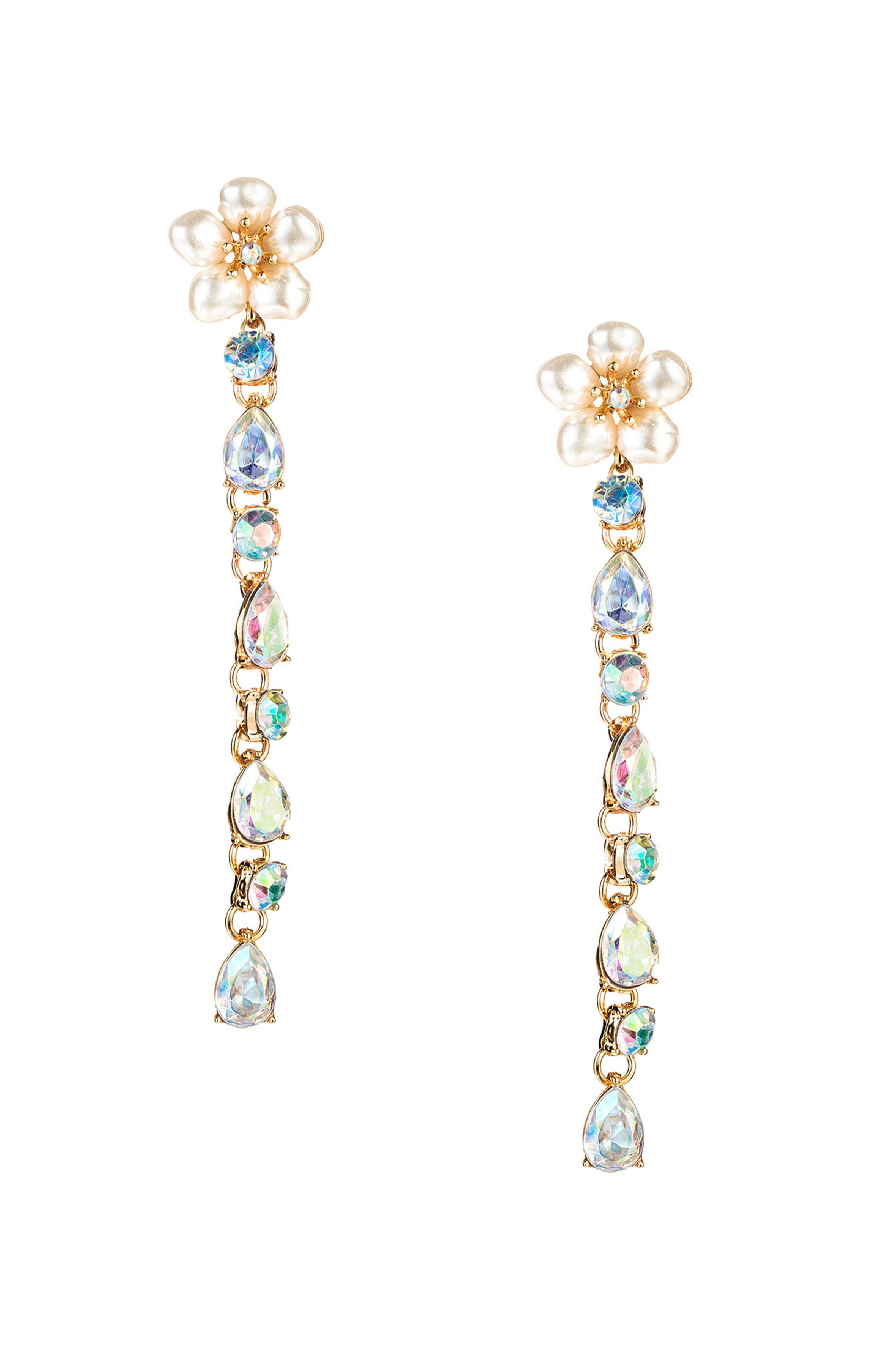 Pendientes de borlas con cadena de diamantes de imitación E4040