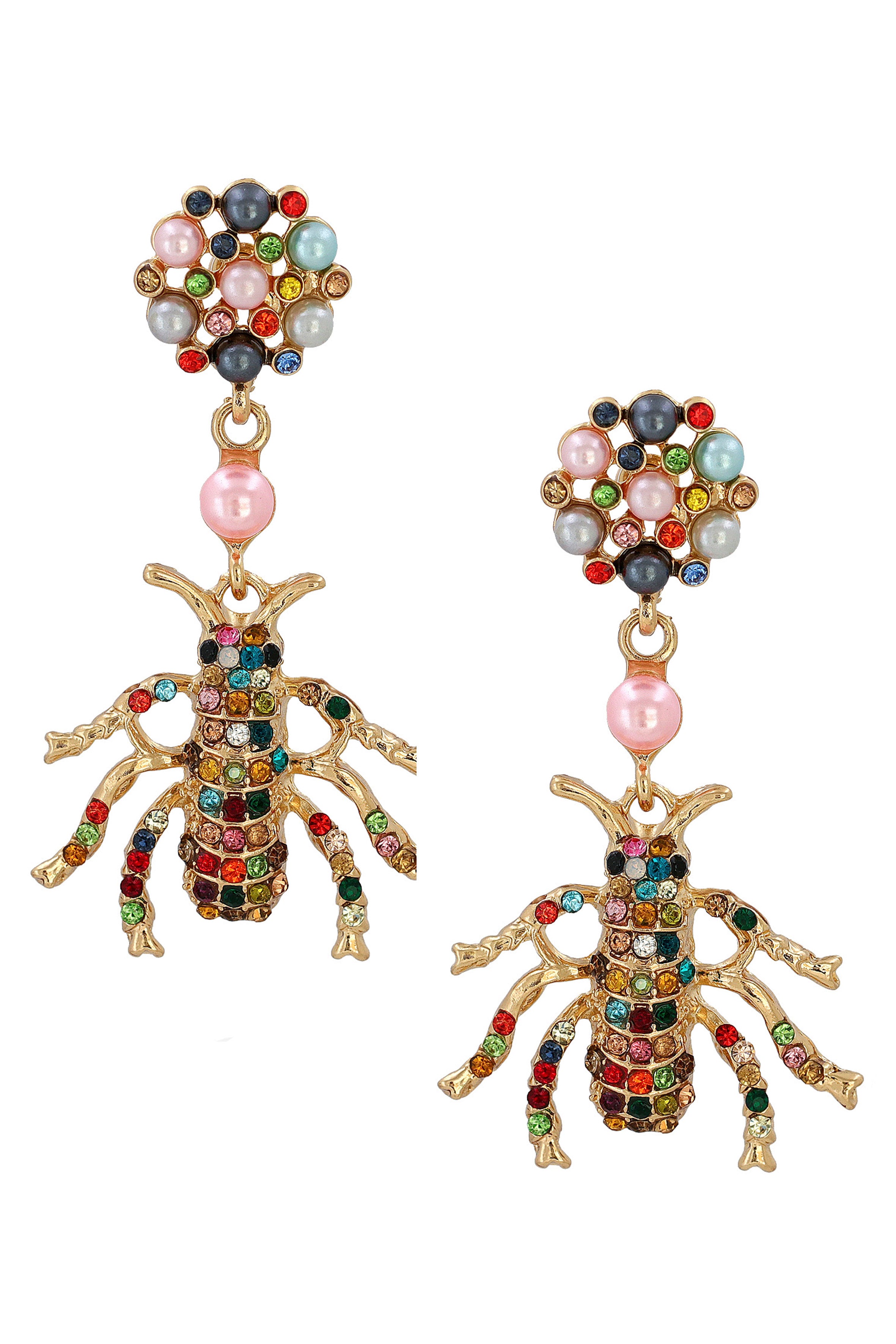 Bee Rhinestone Earrings E4096
