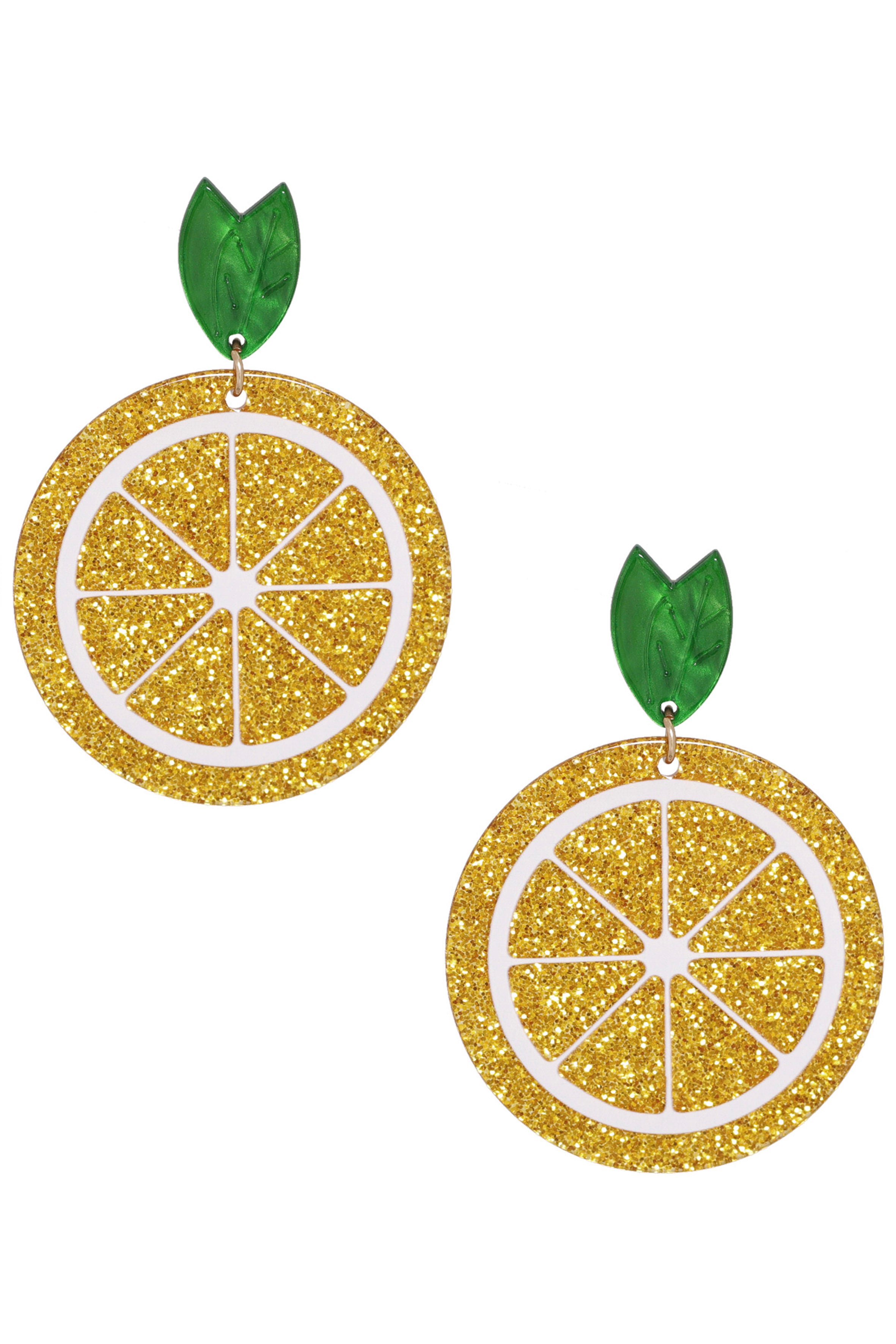 Lemon Acrylic Earrings E4200