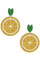 Lemon Acrylic Earrings E4200