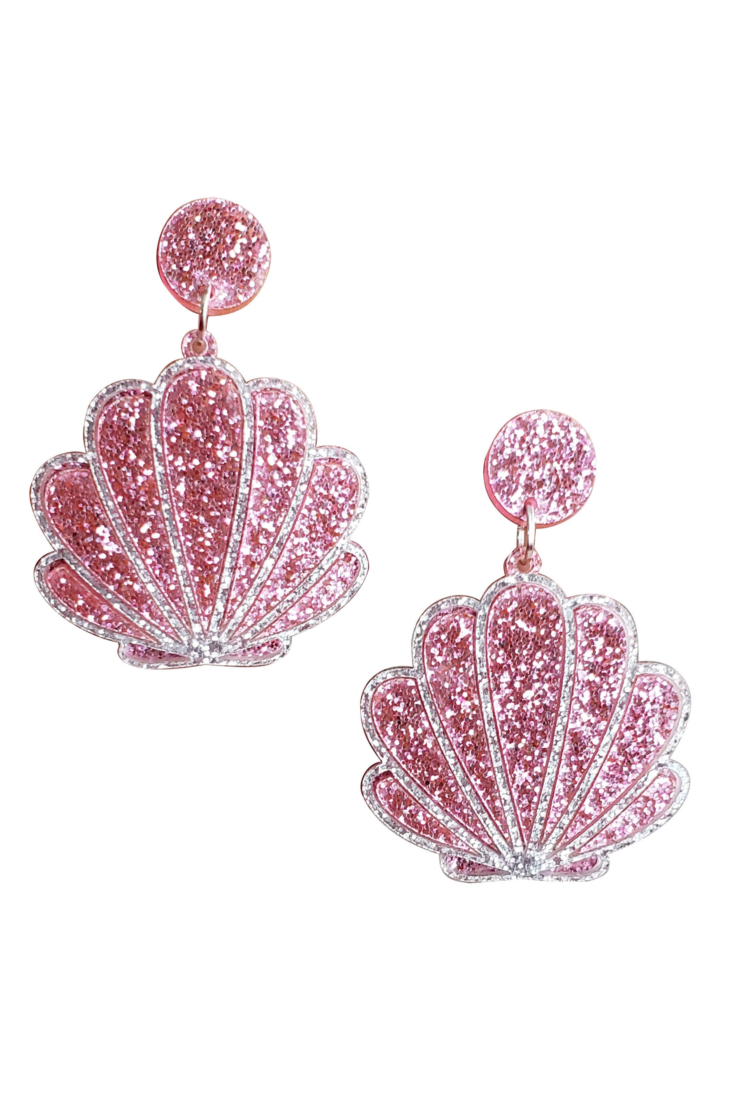 Pendientes acrílicos de caracola E4219