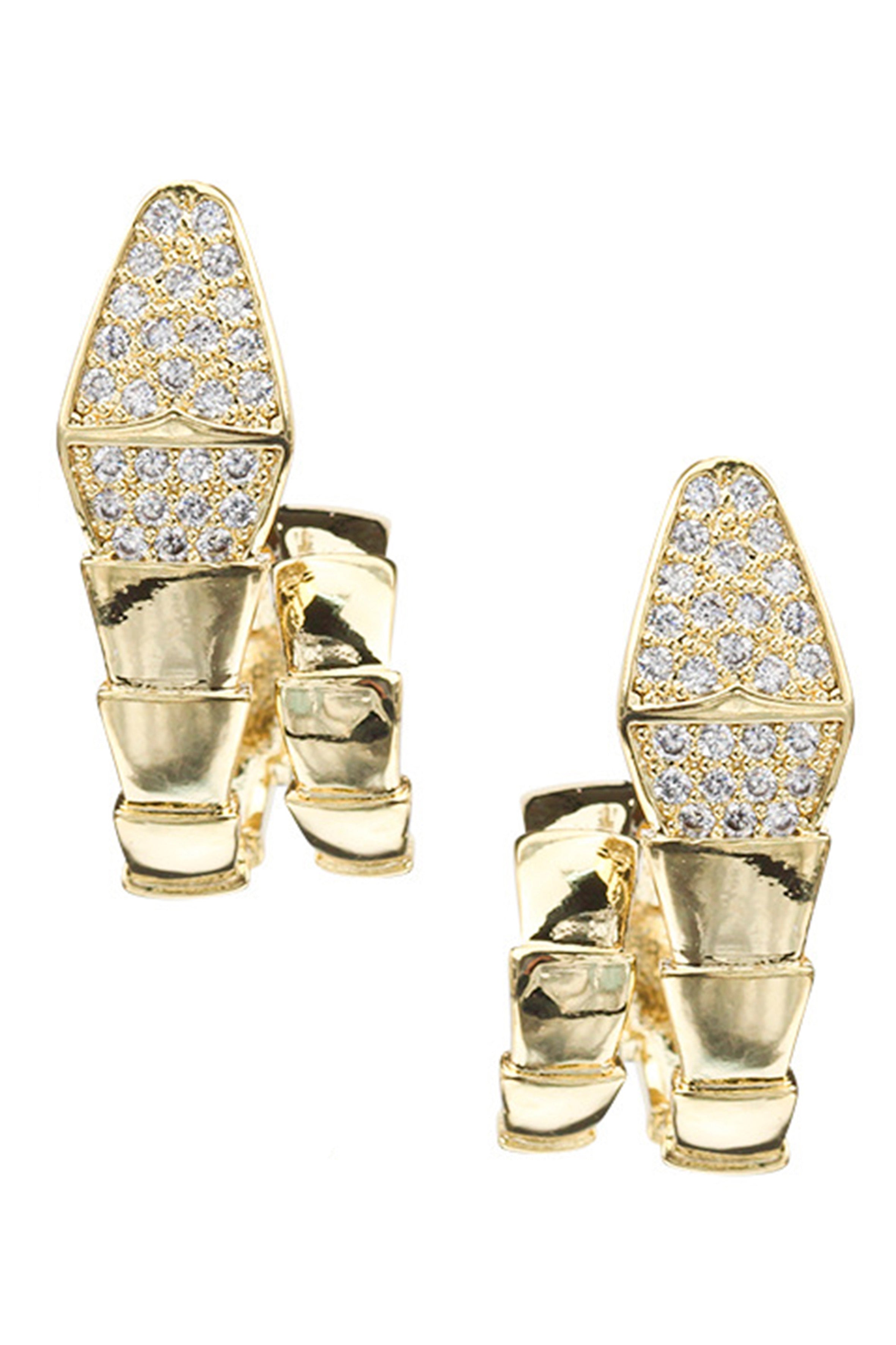 Snake Zircon Copper Earrings E4399