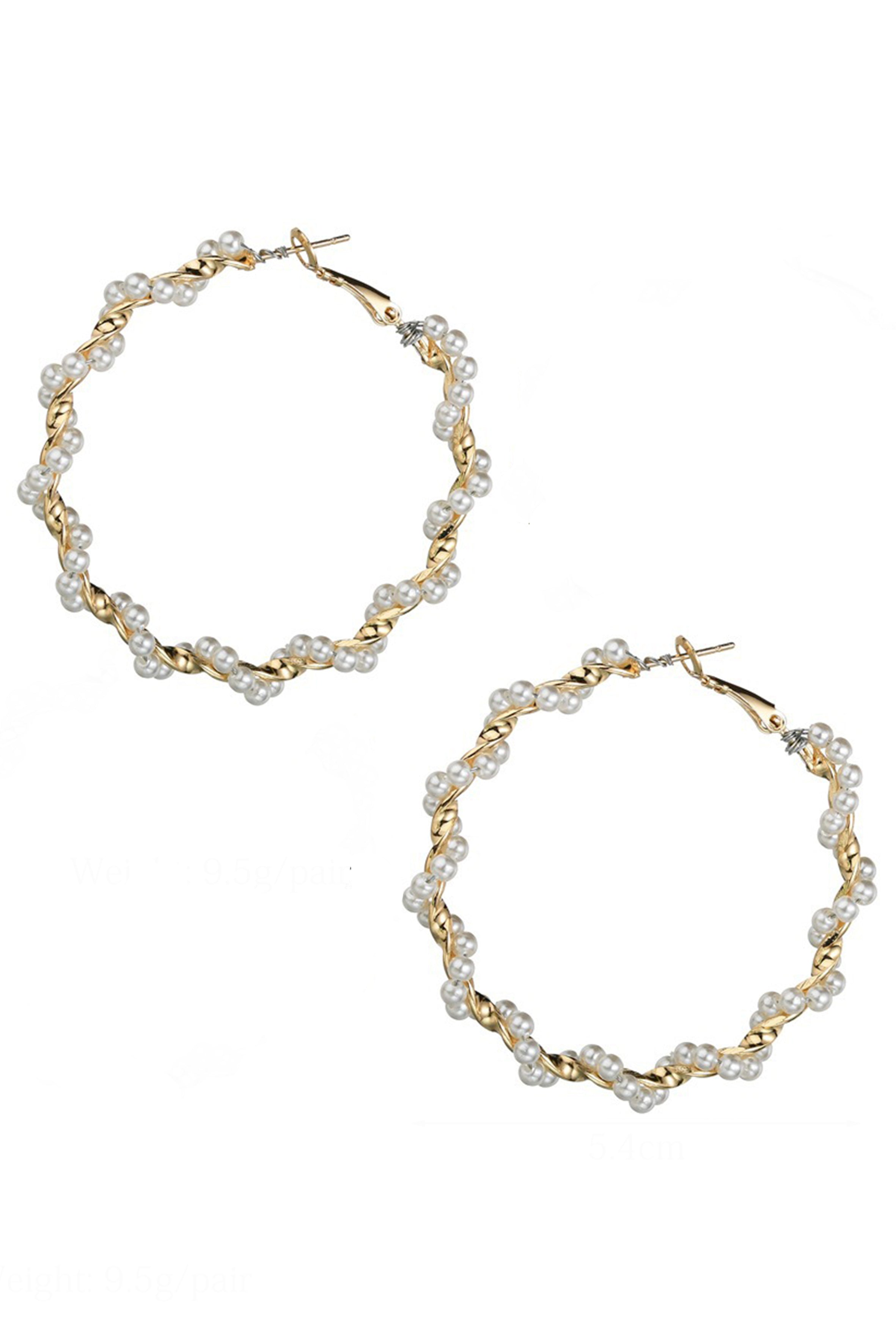 Pearl Hoop Earrings E4424