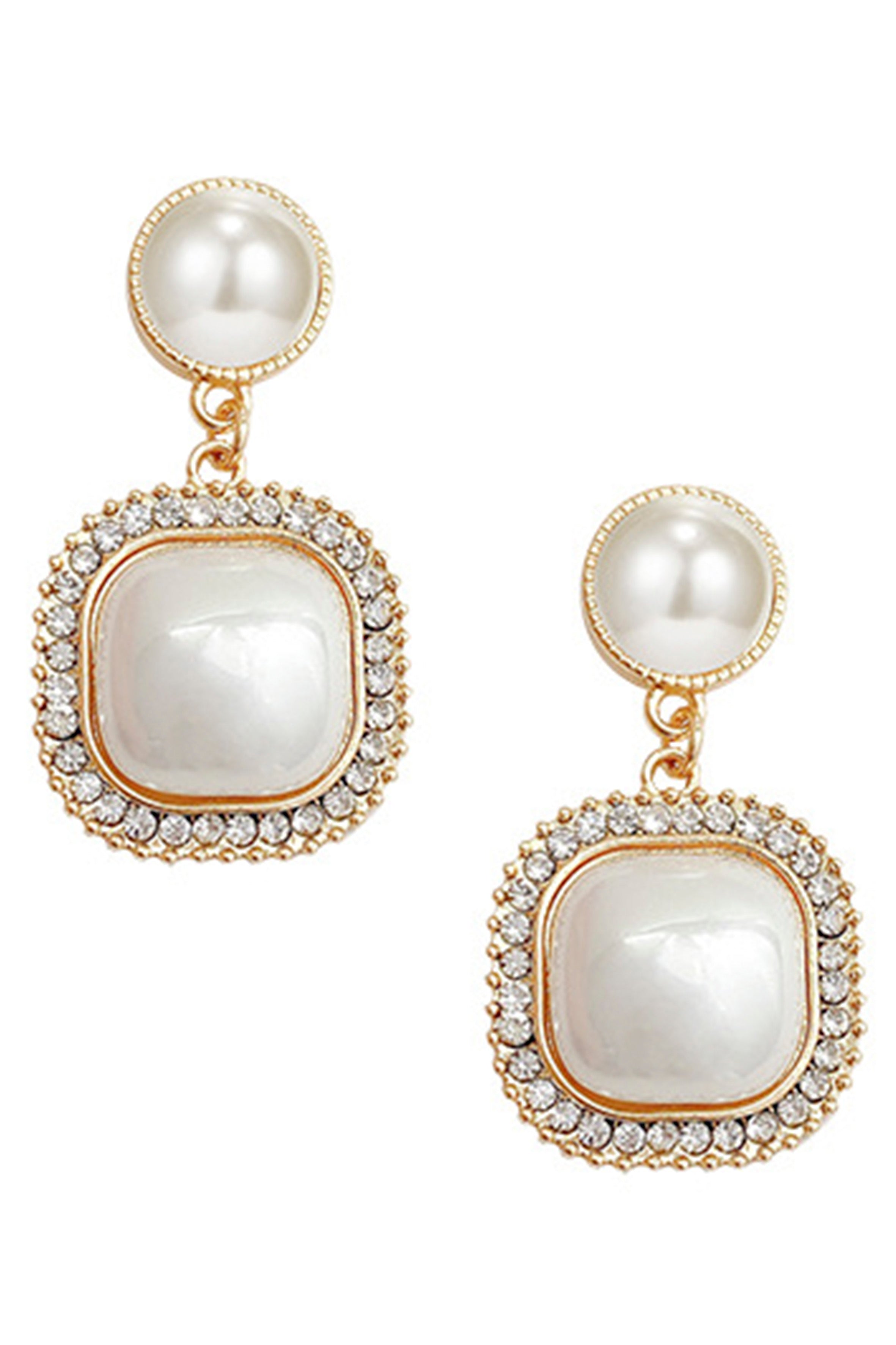 Pearl Rhinestone  Earrings E4473