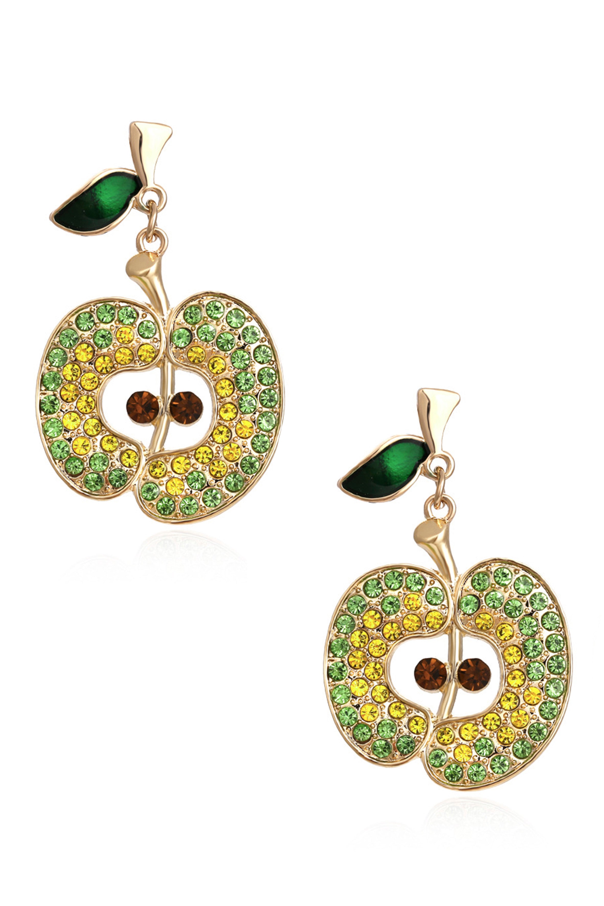 Apple Rhinestone Earrings E4543