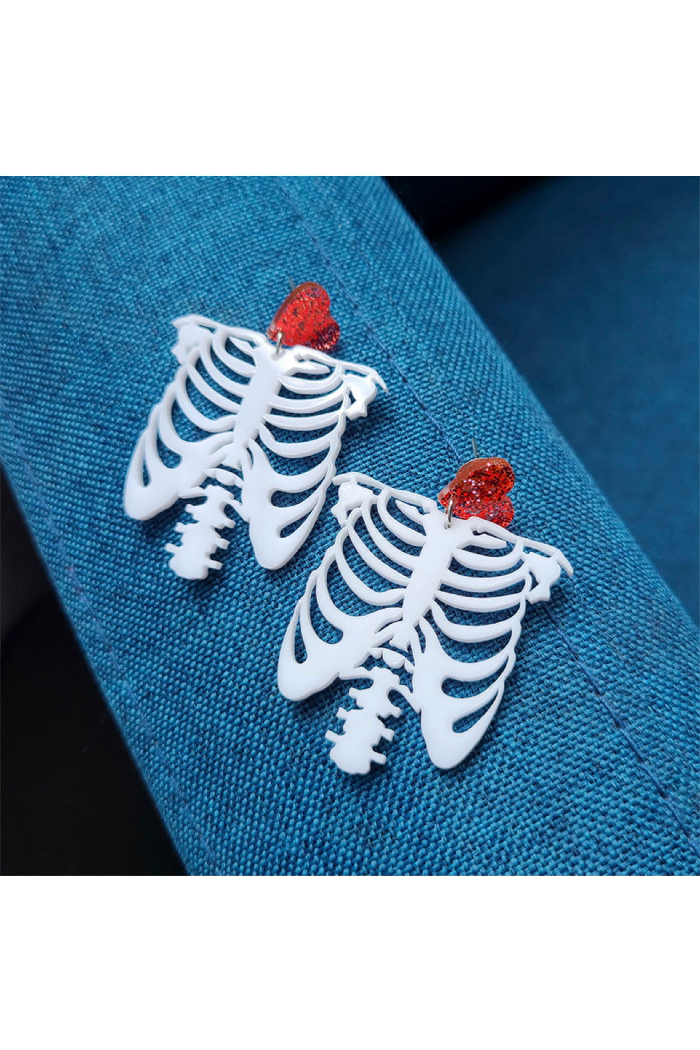 Skull Bone Acrylic Earrings E4593