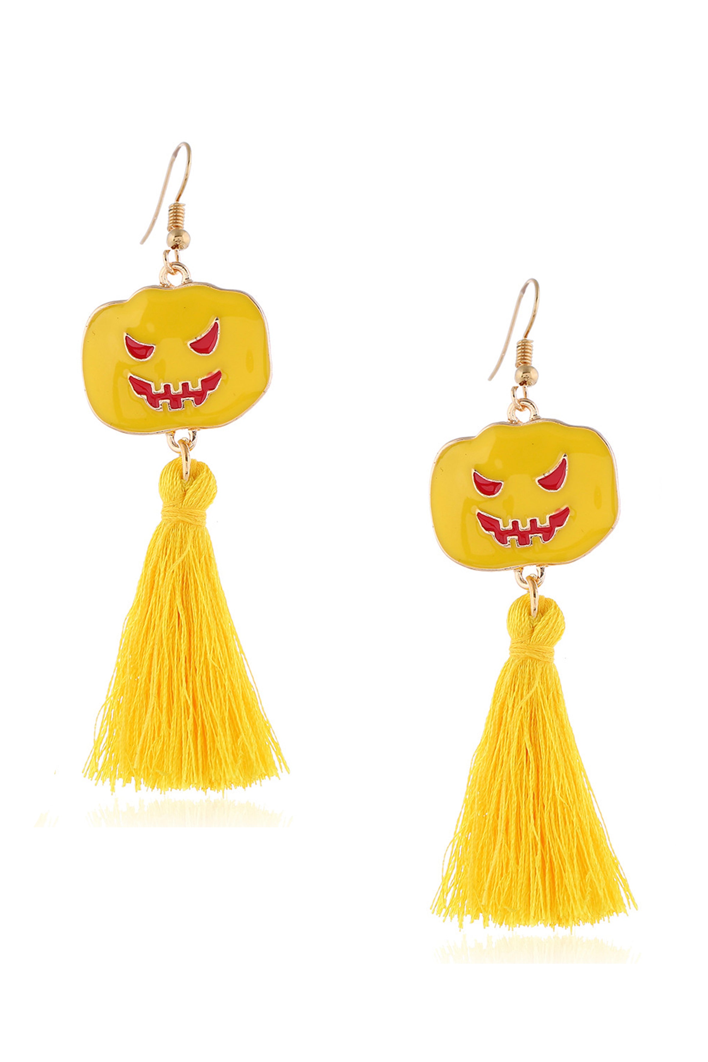 Pumpkin Alloy Tassel Earrings E4603