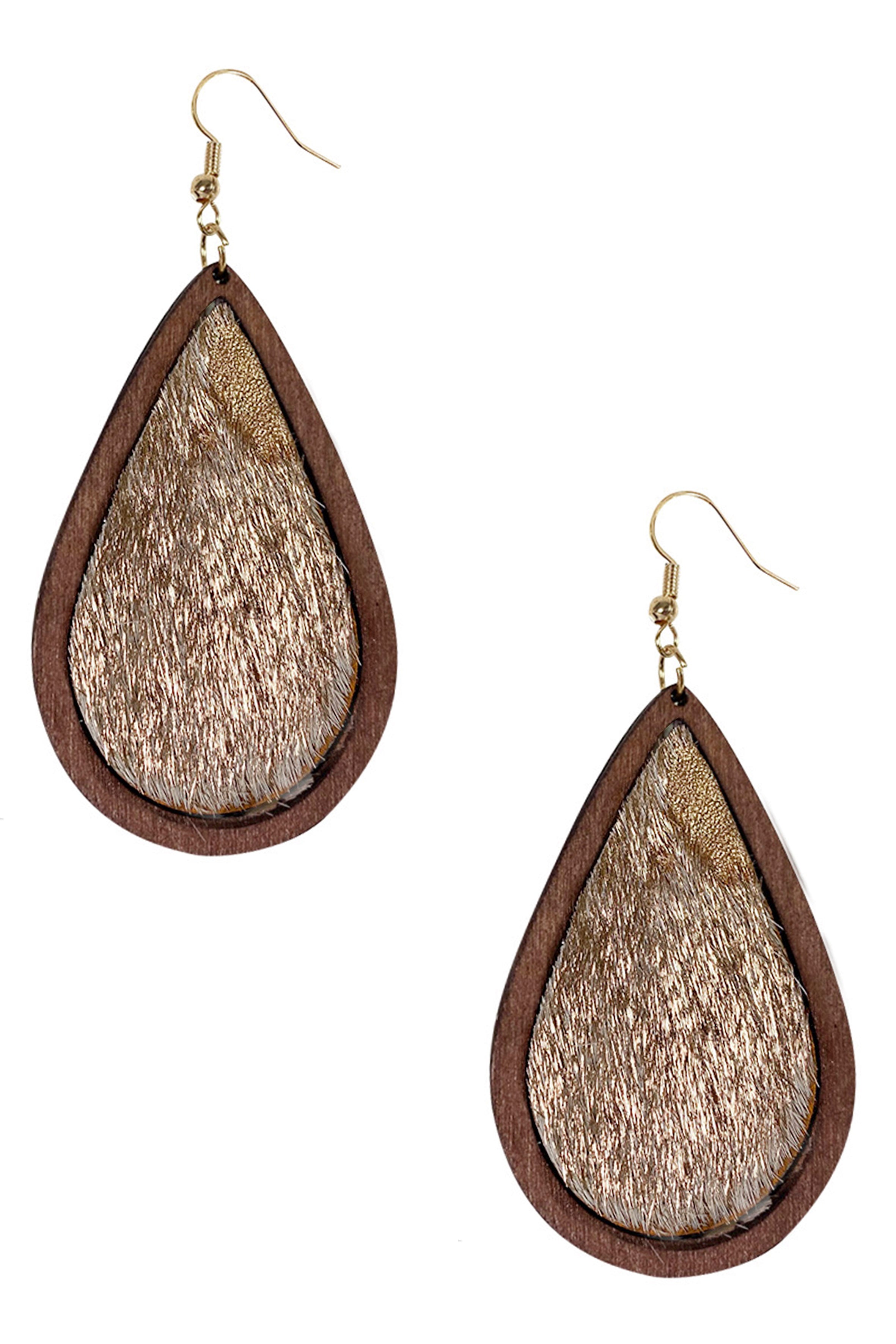 Teardrop Real Leather Earrings E4610
