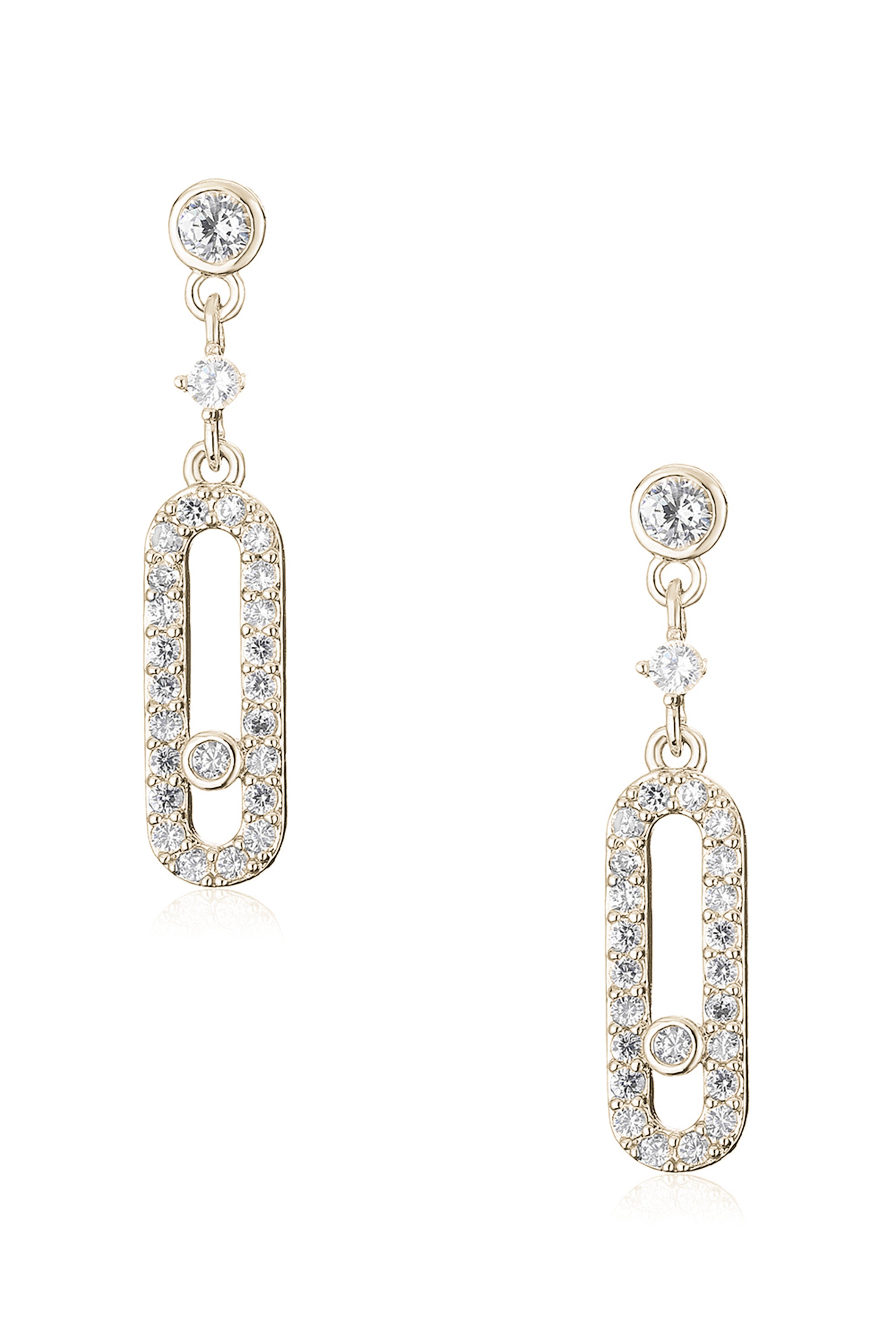 Oval Zircon Stud Earrings E4641