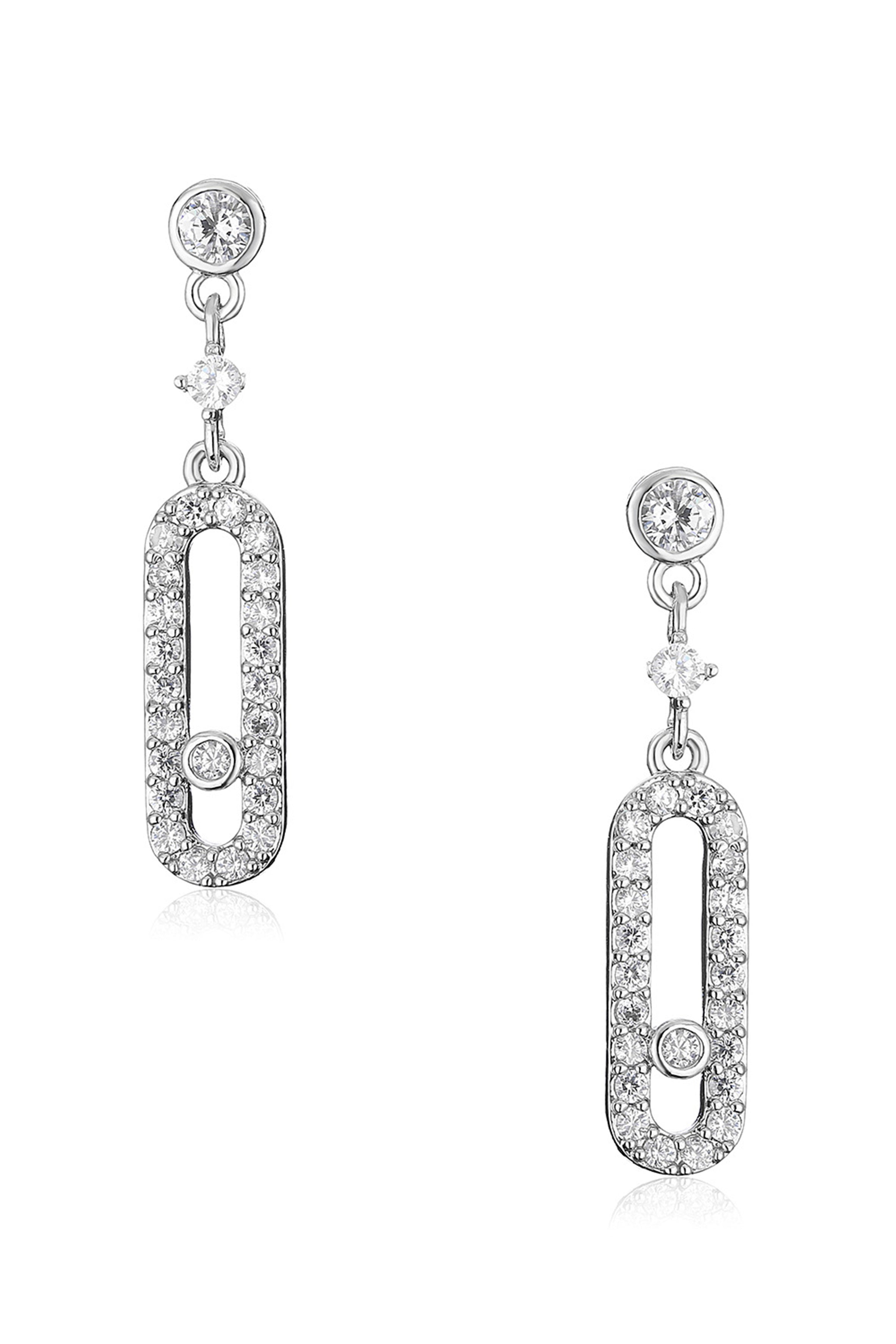 Oval Zircon Stud Earrings E4641