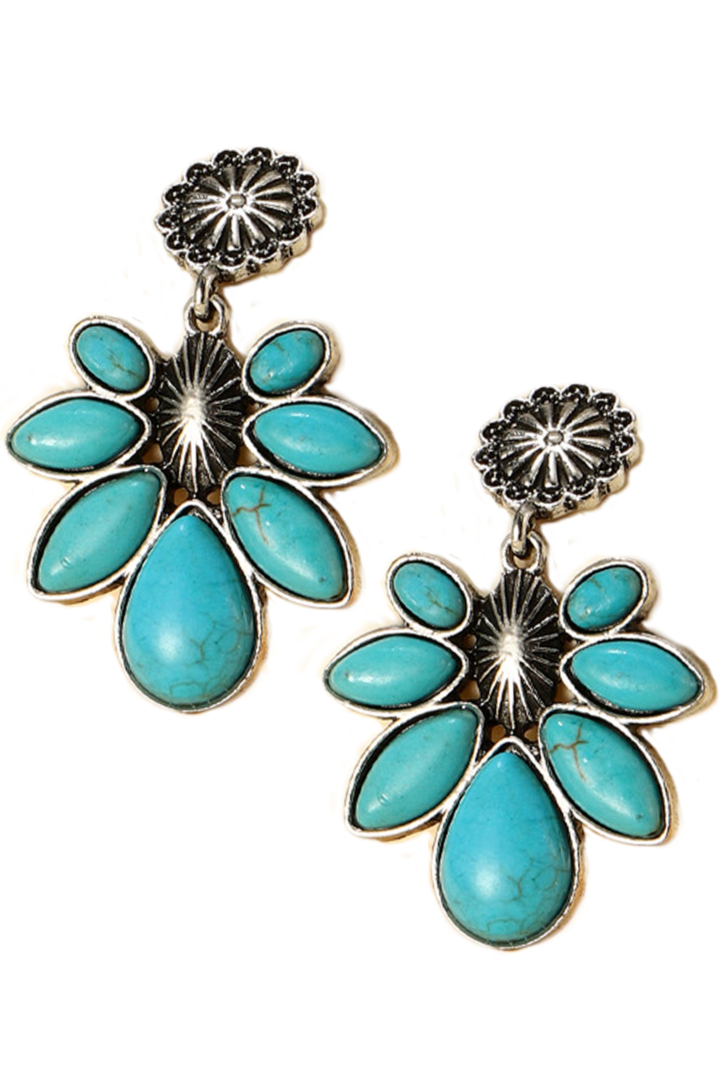 Turquoise Retro Earrings E4821