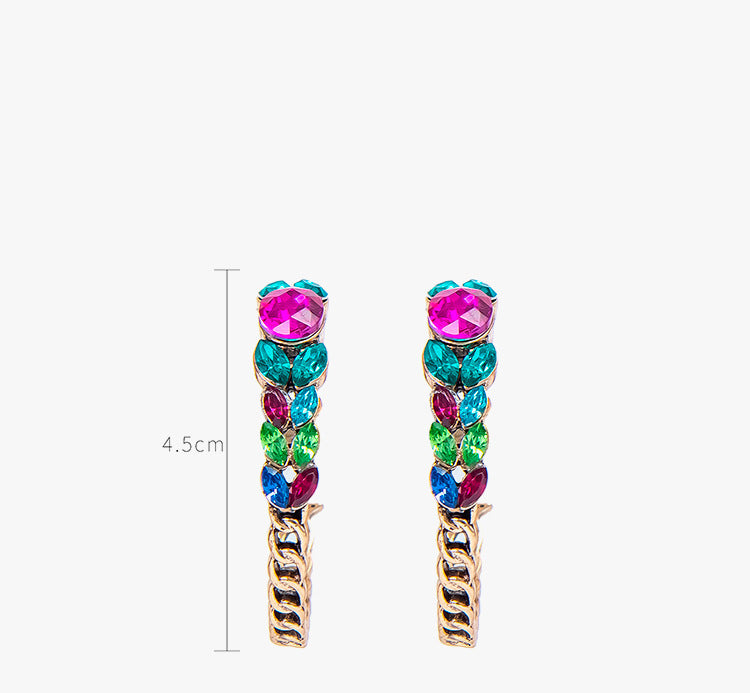 Rhinestone Hoop Earrings E4862