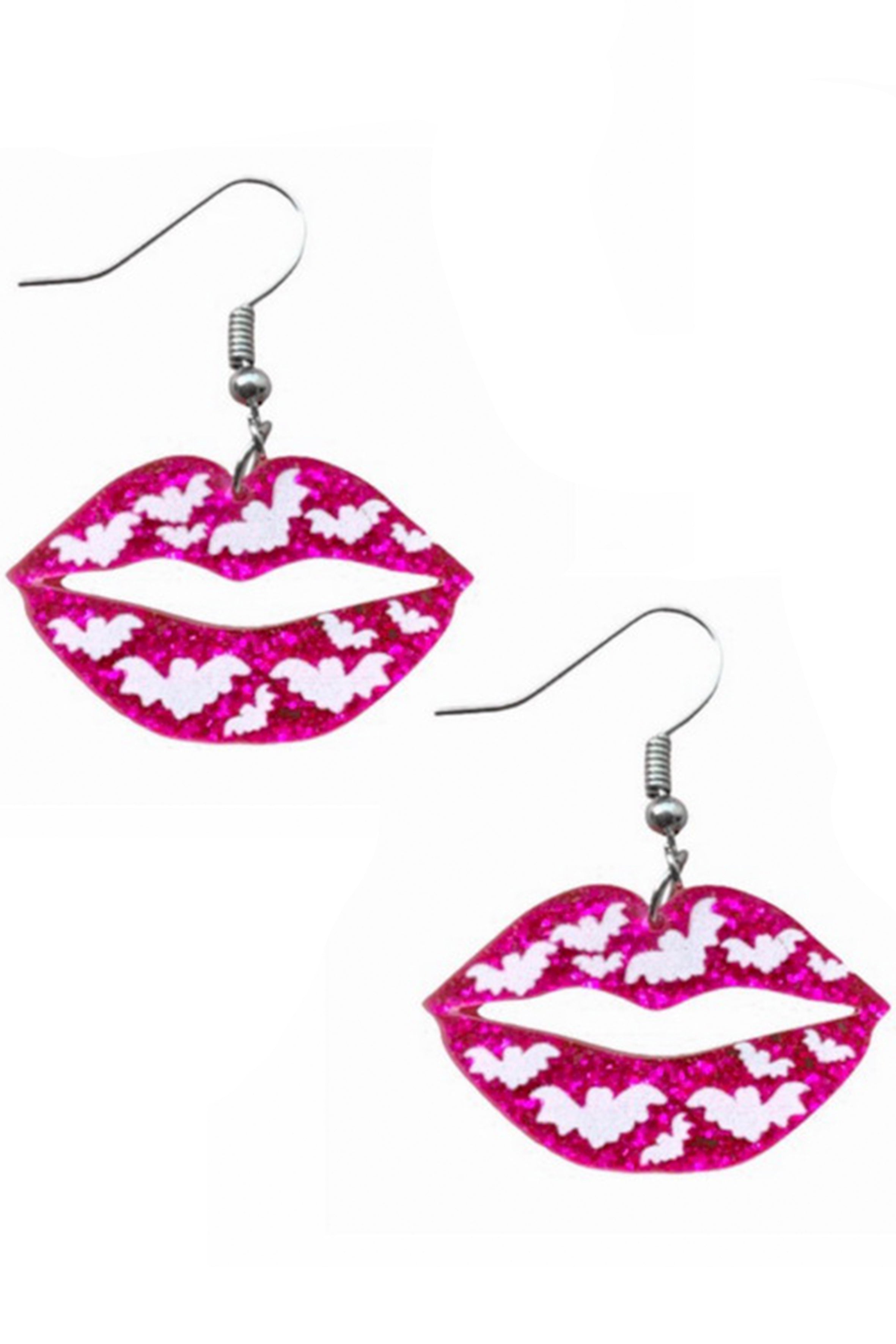 Lip Bat Acrylic Earrings E4890