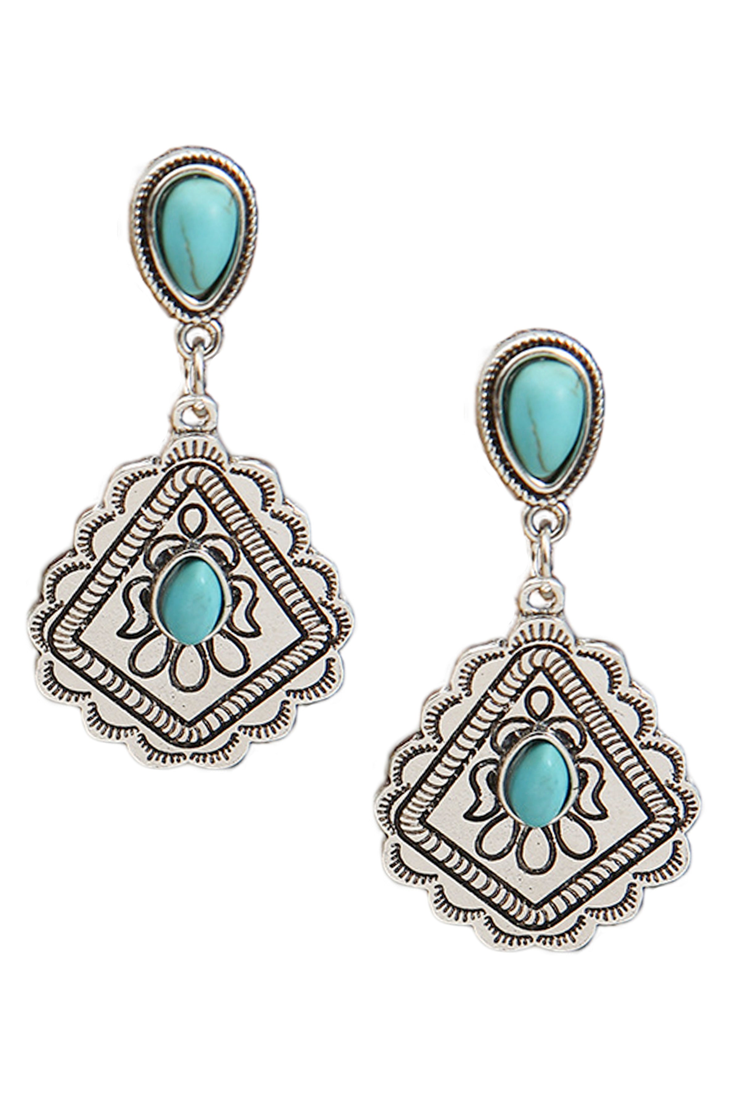 Turquoise Retro  Earrings E5070
